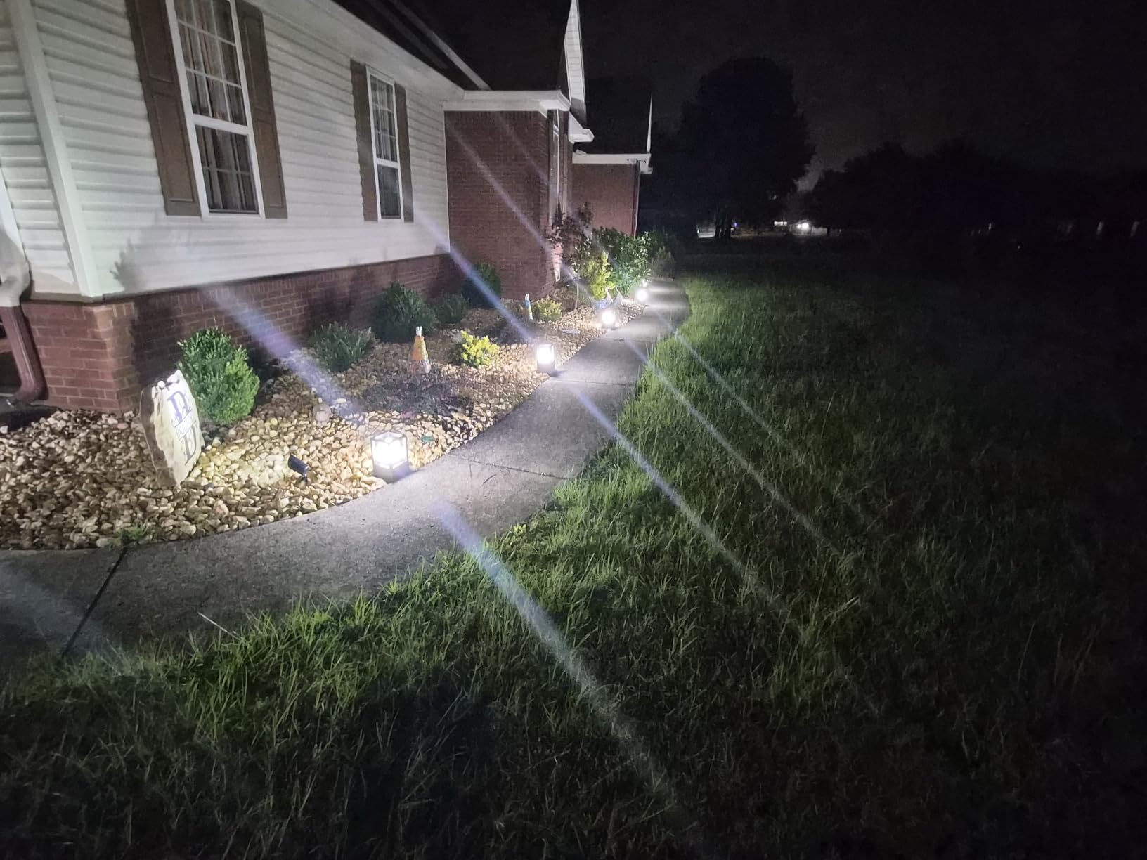 Bollard Lights Outdoor, 12V Low Voltage LED Landscape Lighting, Modern Backyard Decor Light Fixtures Wired, Aluminum Waterproof Floor Pillar Lighting with 5W E26 Replaceable Bulb, 4 Pack customer photo 1