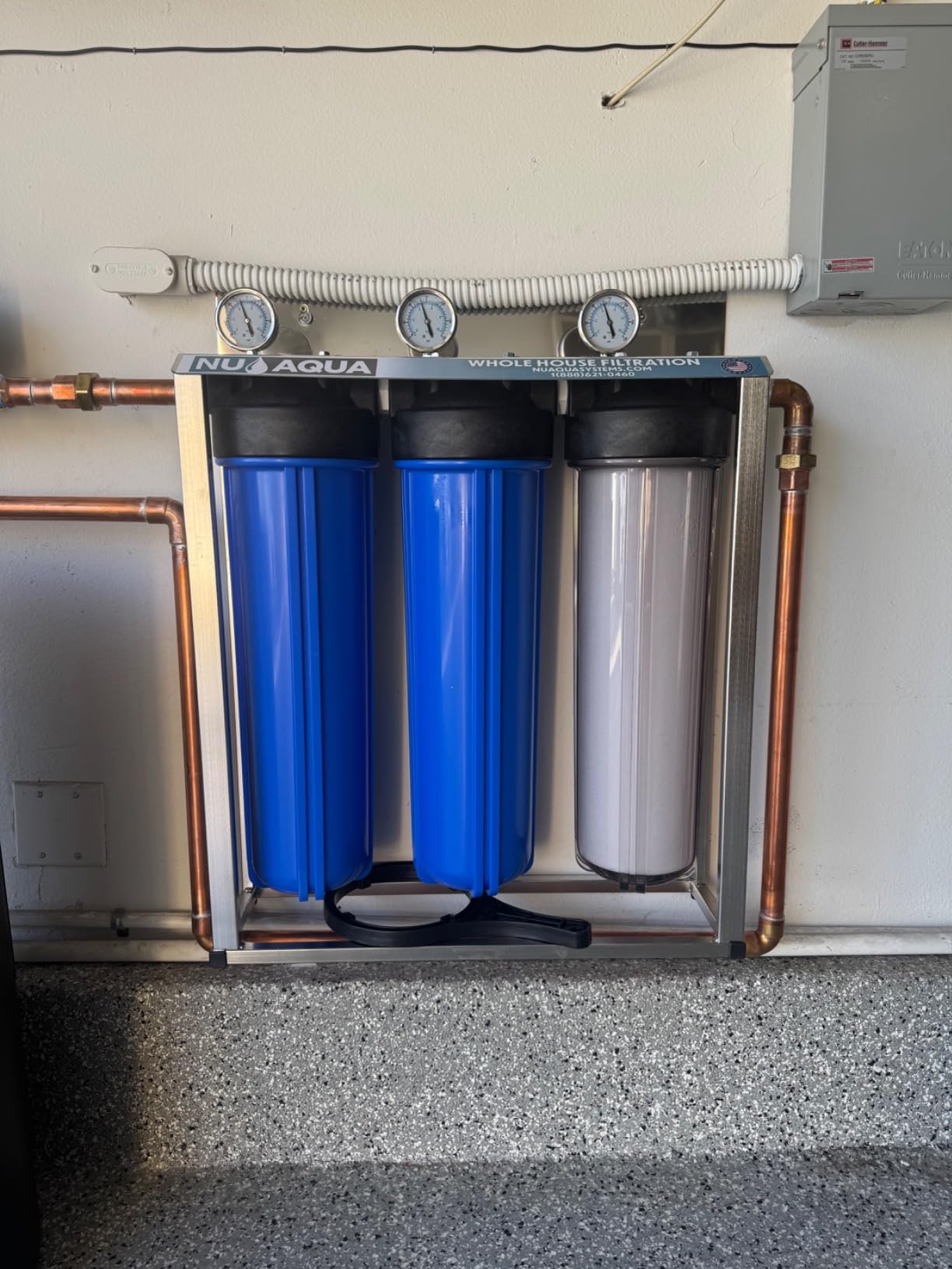 NU Aqua 4 Stage Main Line Salt Free Water Softener Whole House Water Filter System | Reduce Heavy Metals, Chlorine, Odors customer photo 1
