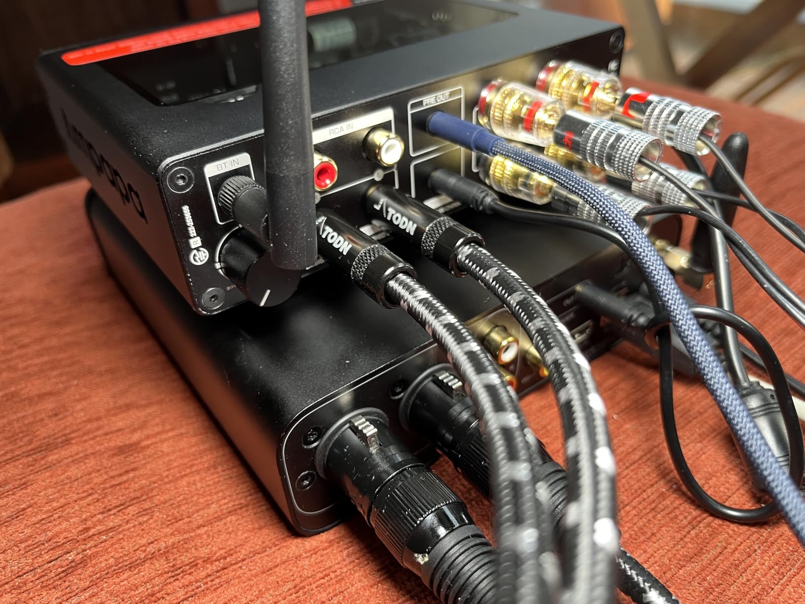 2 Channel Bluetooth Amp: HiFi 300W x2 Stereo Amplifier with BT 5.2 | HPF | Digital VU Meter | SUB Pre-Out | TRS Balanced Input | Tone Control & Remote for Home Theater Bookshelf Speakers (D1) customer photo 2