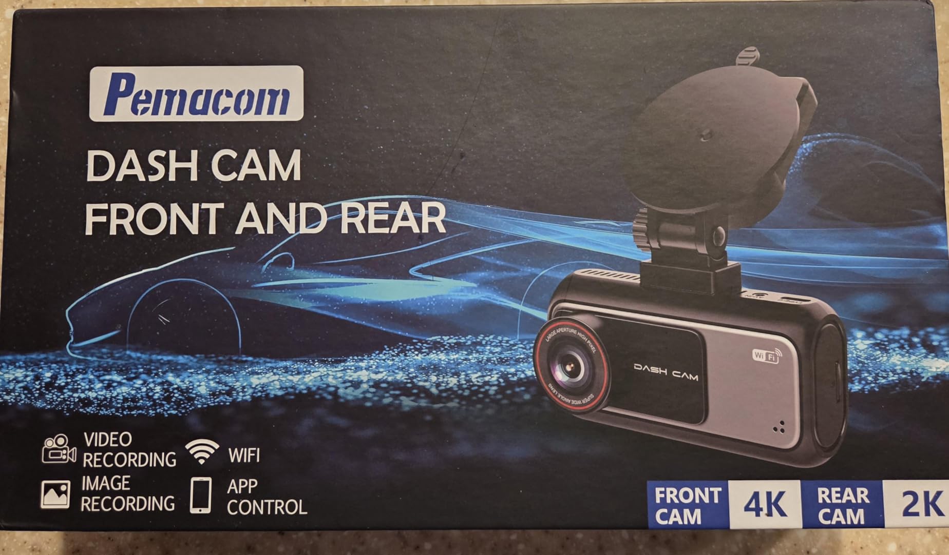 Pemacom Truck Dash Cam Easy-Steup: Dual Camera 4K Front and 2K Rear with Night Vision GPS WiFi Clear Captures Pickup Trucks License Plates - 72H Parking Monitoring for Daily Commute customer photo 1