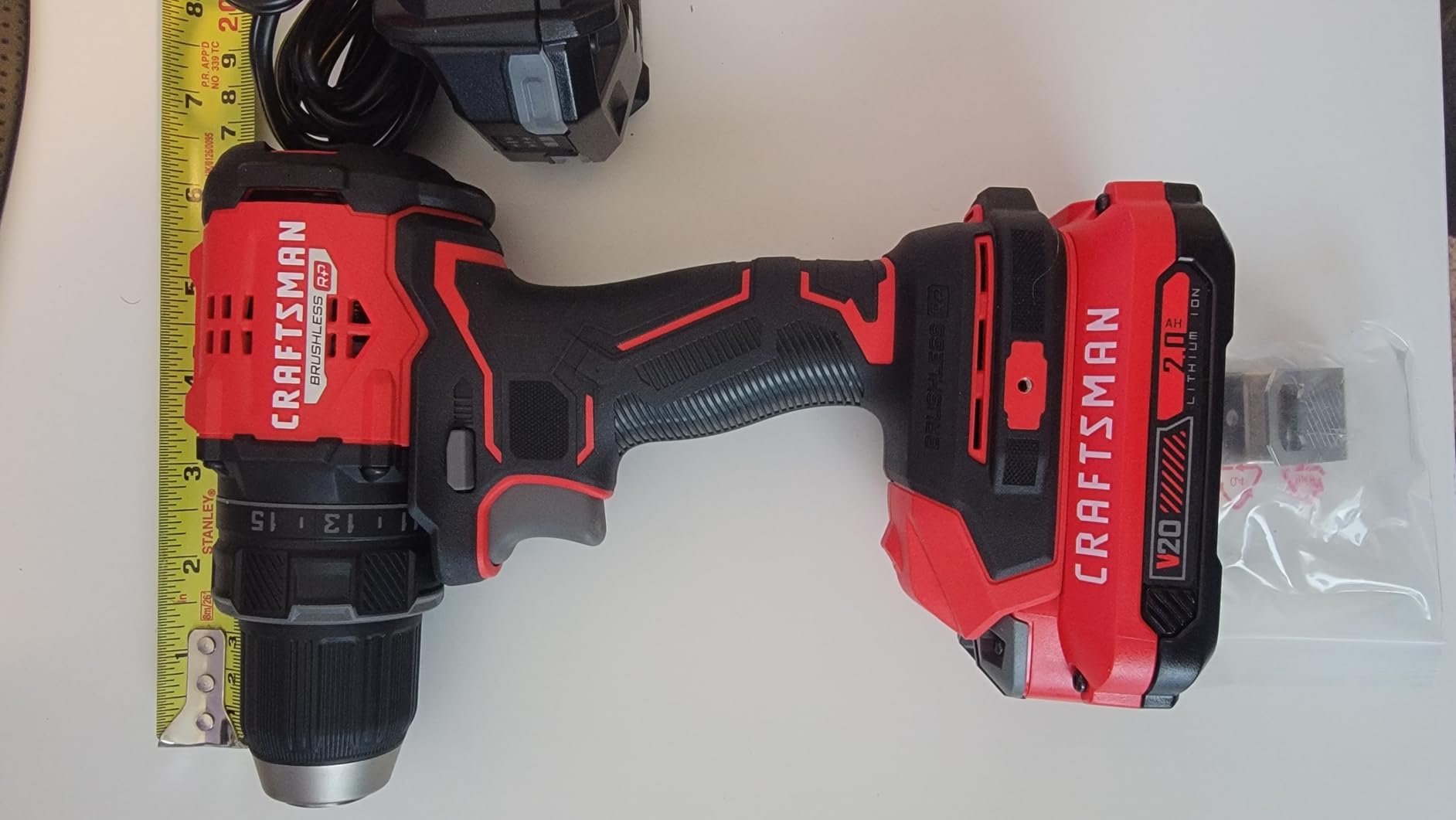 CRAFTSMAN V20 BRUSHLESS RP Compact Drill/Dniver, Variable Speed Trigger, Built In LED, Includes Battery and Charger (CMCD714D1) customer photo 2