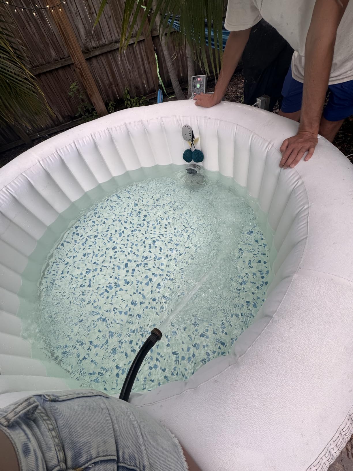 Bestway SaluSpa Cancun Energy-Efficient 2-4 Person Inflatable Hot Tub | AirJet Portable Outdoor Spa with Built-in Insulation, Freeze Shield Technology, 120 Bubble Jets, 71