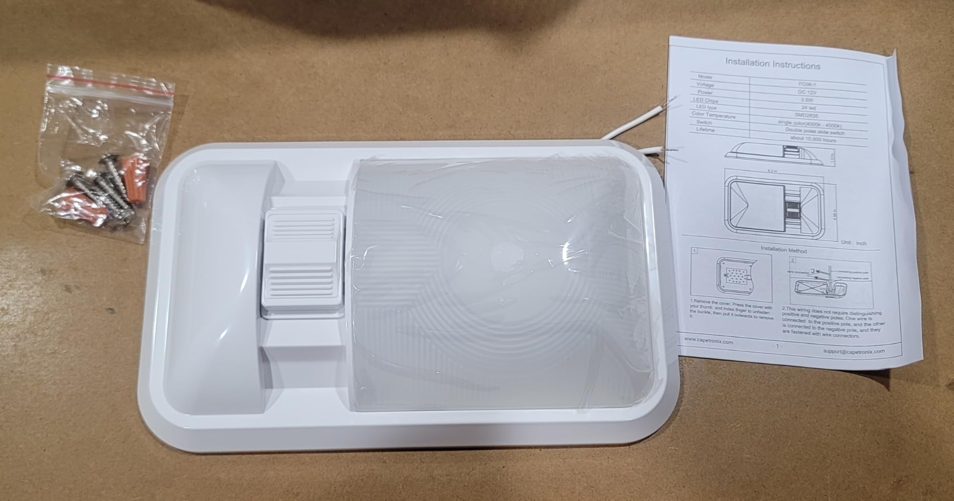 RV Lights Interior, 12 Volt Led Lights 500LM, Camper Lights 3.6W, RV Led Lights Interior Fixtures 12V, RV Ceiling Dome Light with Switch for RV/Camper/Trailer/Boat/Car (Natural White, 8Pack) customer photo 2