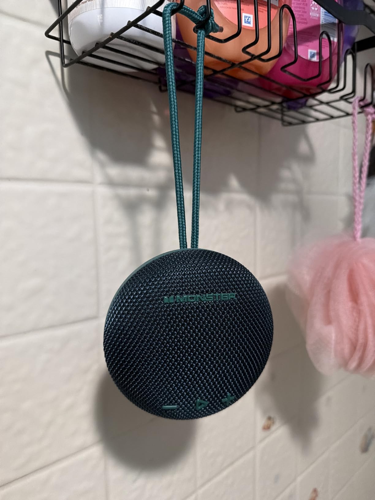 Monster Bluetooth Speaker, 35W peak, IPX8 Shower Speaker Waterproof, Bluetooth 5.4 with Loud HD Sound and Robust Bass, Extra Long Playtime, Portable Wireless Outdoor Speaker customer photo 2