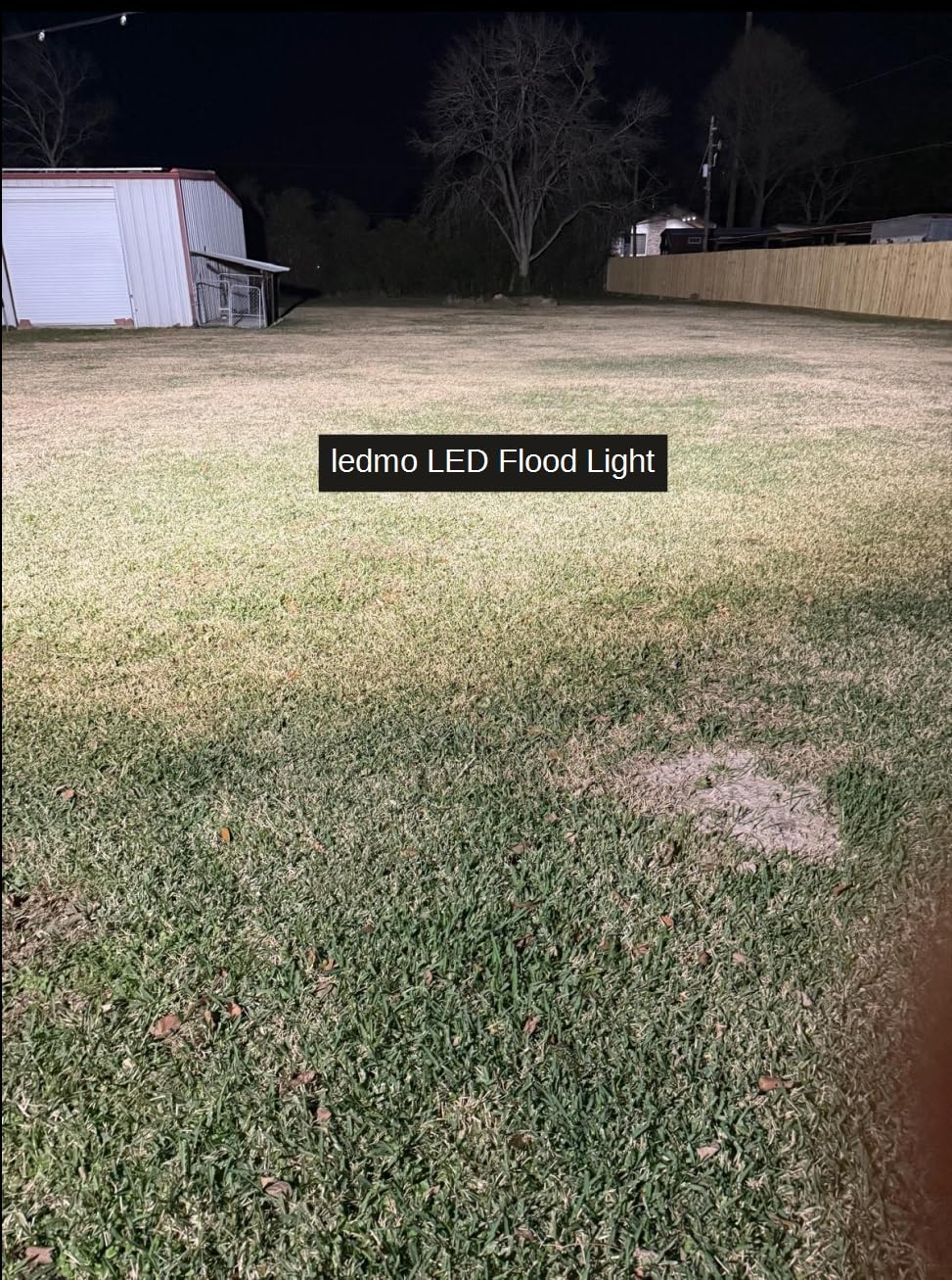 ledmo LED Flood Light Outdoor, 360W 50400LM Stadium Light, IP65 Waterproof | 5000K Daylight Commercial Lighting, for Large Yards, Parking Lots, Sports Fields, Arena (Easy Hardwired, Switch Control) customer photo 1