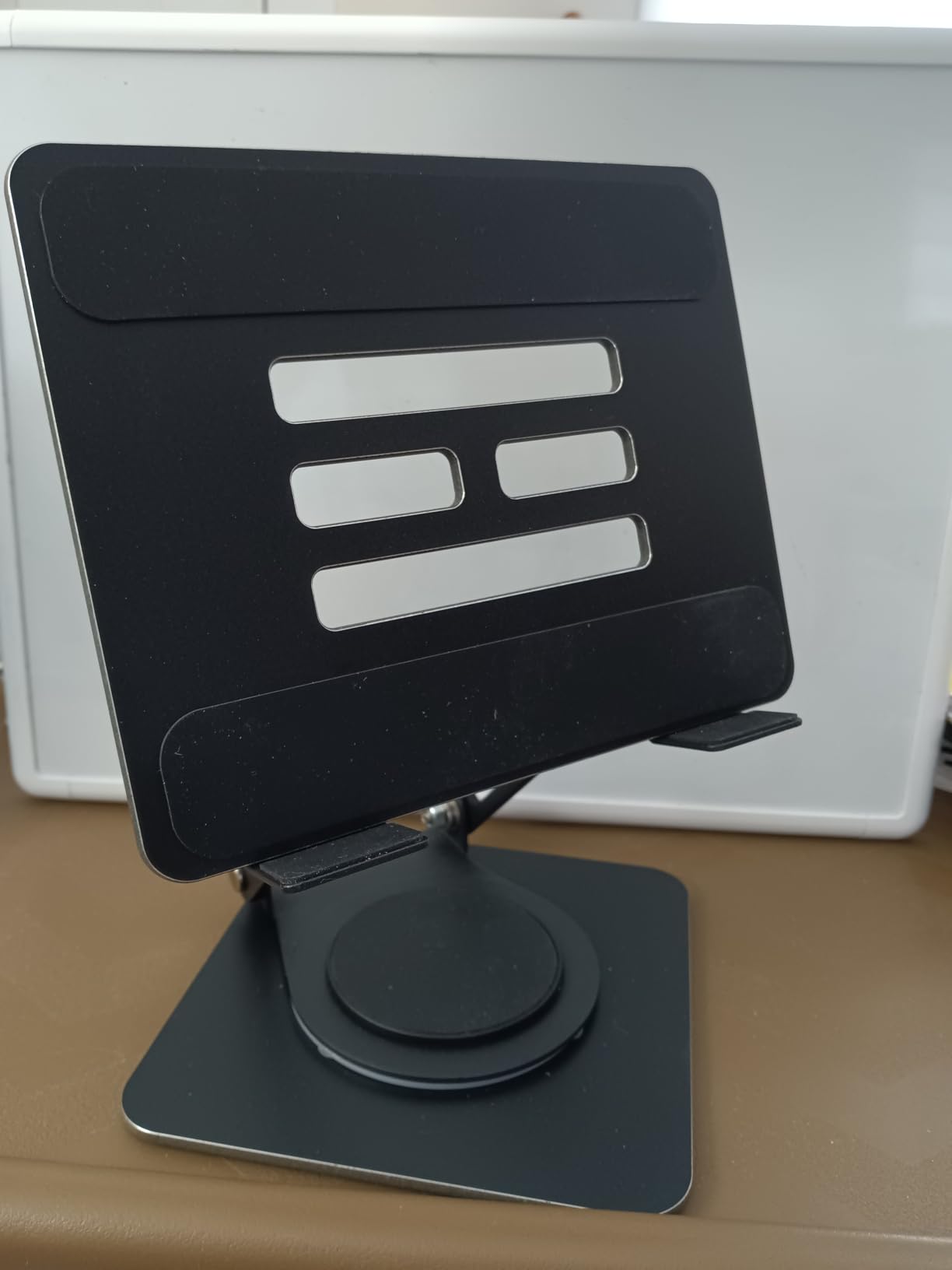 LOXP Adjustable Tablet Stand, 360 Rotating iPad Stand with Heavy-Duty Base | Matel, Perfect for Travel, Desk, Office, 4.7-16.9
