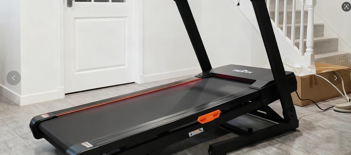 THERUN 20% Auto Incline Treadmill 12MPH with APP 3.5HP Foldable | 55''x20'' Belt, Advanced Console, Color-changing LED Strip, Heart Rate, Built-inFan and Speakers customer photo 1