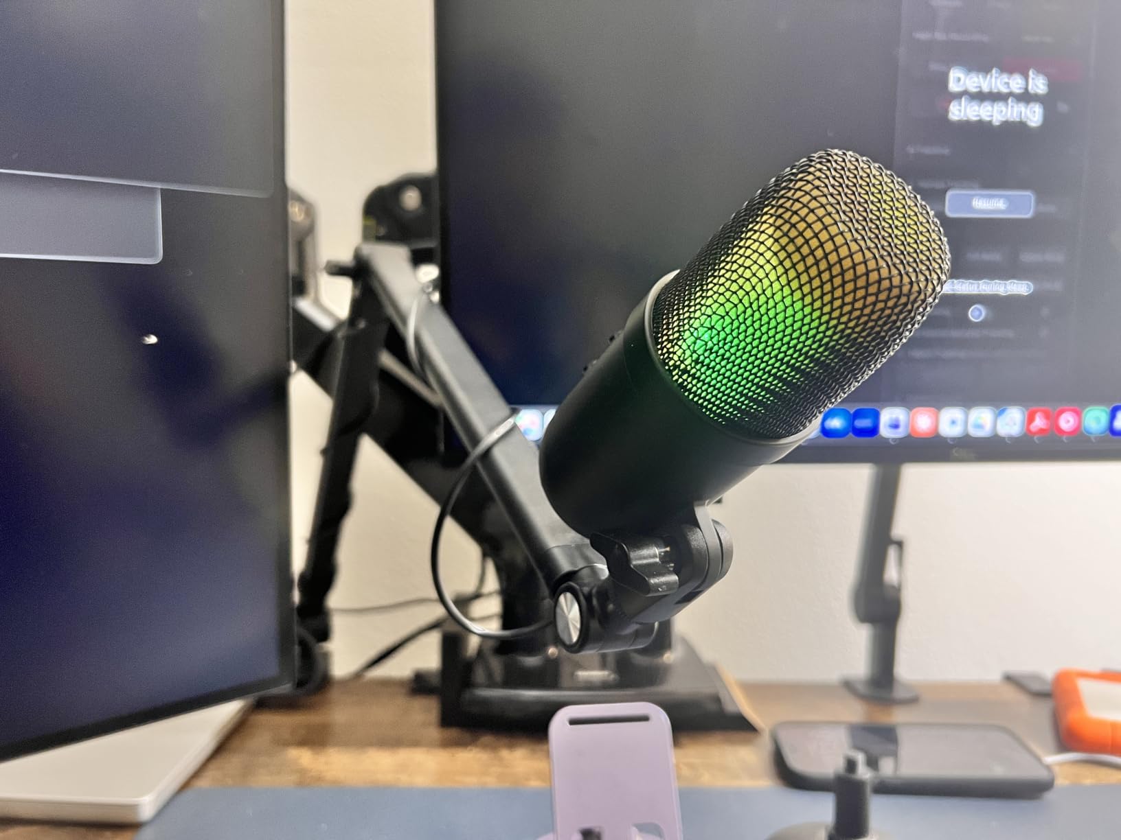 UBeesize Microphone Boom Arm, Aluminum Alloy Mic Arm Stand | 360 Degree Rotatable Desk Mount with 3/8 to 5/8 Adapter customer photo 2