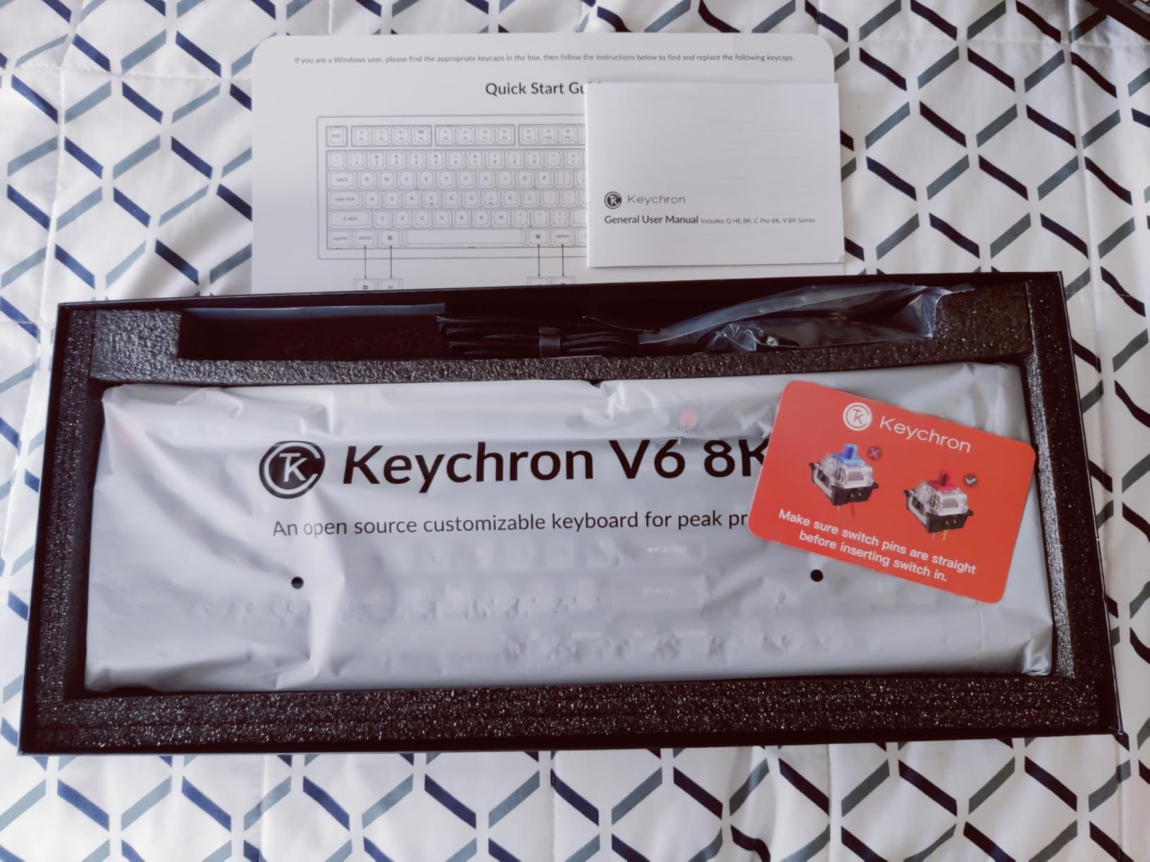 Keychron V6 8K Full Size Wired Mechanical Keyboard with Programmable Knob, 8000 Hz Polling Rate, OSA PBT Keycaps, Hot-swappable Super Red Switchs, RGB Backlit for Mac Windows Linux customer photo 2