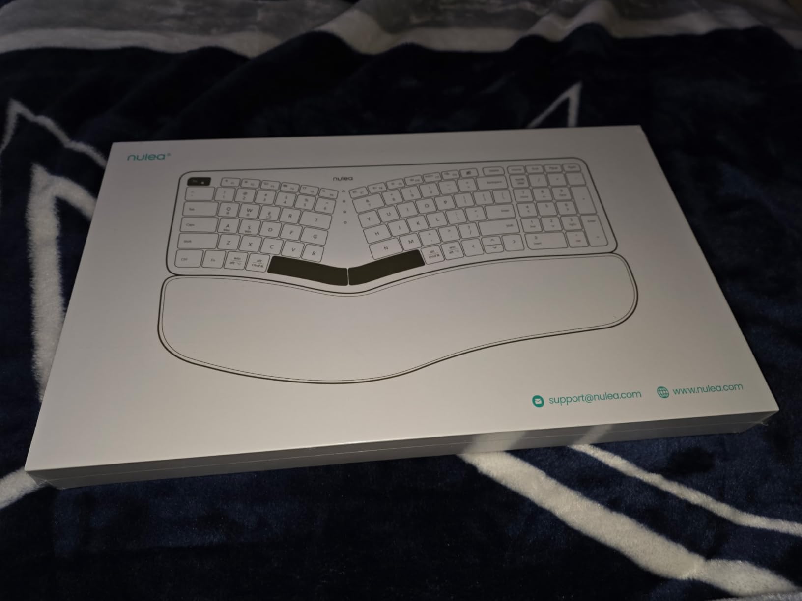 Nulea Ergonomic Split Keyboard Wireless Cushioned Wrist Rest Rechargeable | Bluetooth 2.4G Keyboard With 3 Device Switching, Adjustable Tilt Legs, Comfortable Design for Windows and Mac customer photo 2