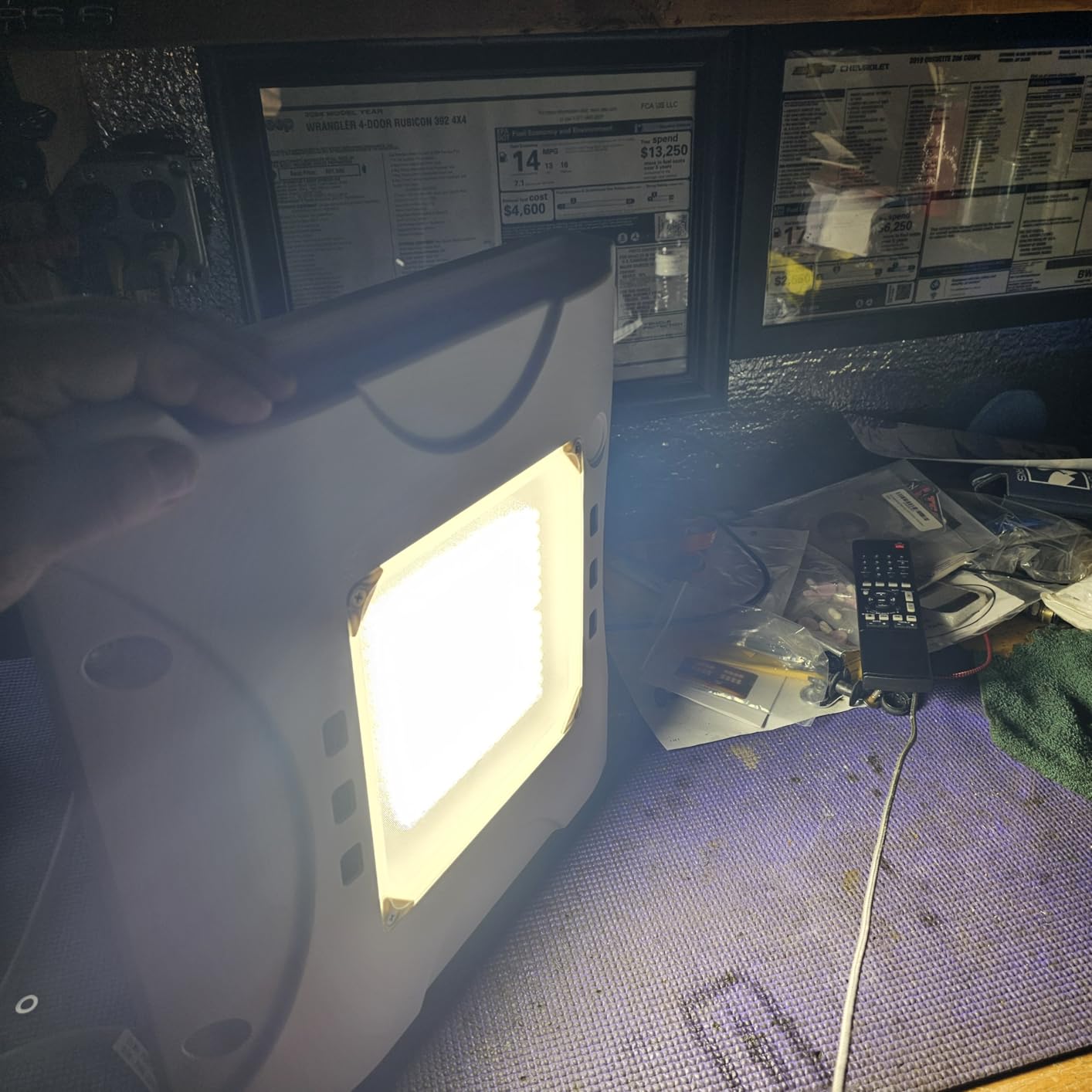 HYPERLITE 22500LM LED Gas Station Lights: 150W 5700K Commercial Canopy Light Eqv. to 600W HID/HPS - Recessed or Surface Mount for Warehouse Loading Dock Barn Stadium 0-10V Dimmable IP65 1 Pack customer photo 1