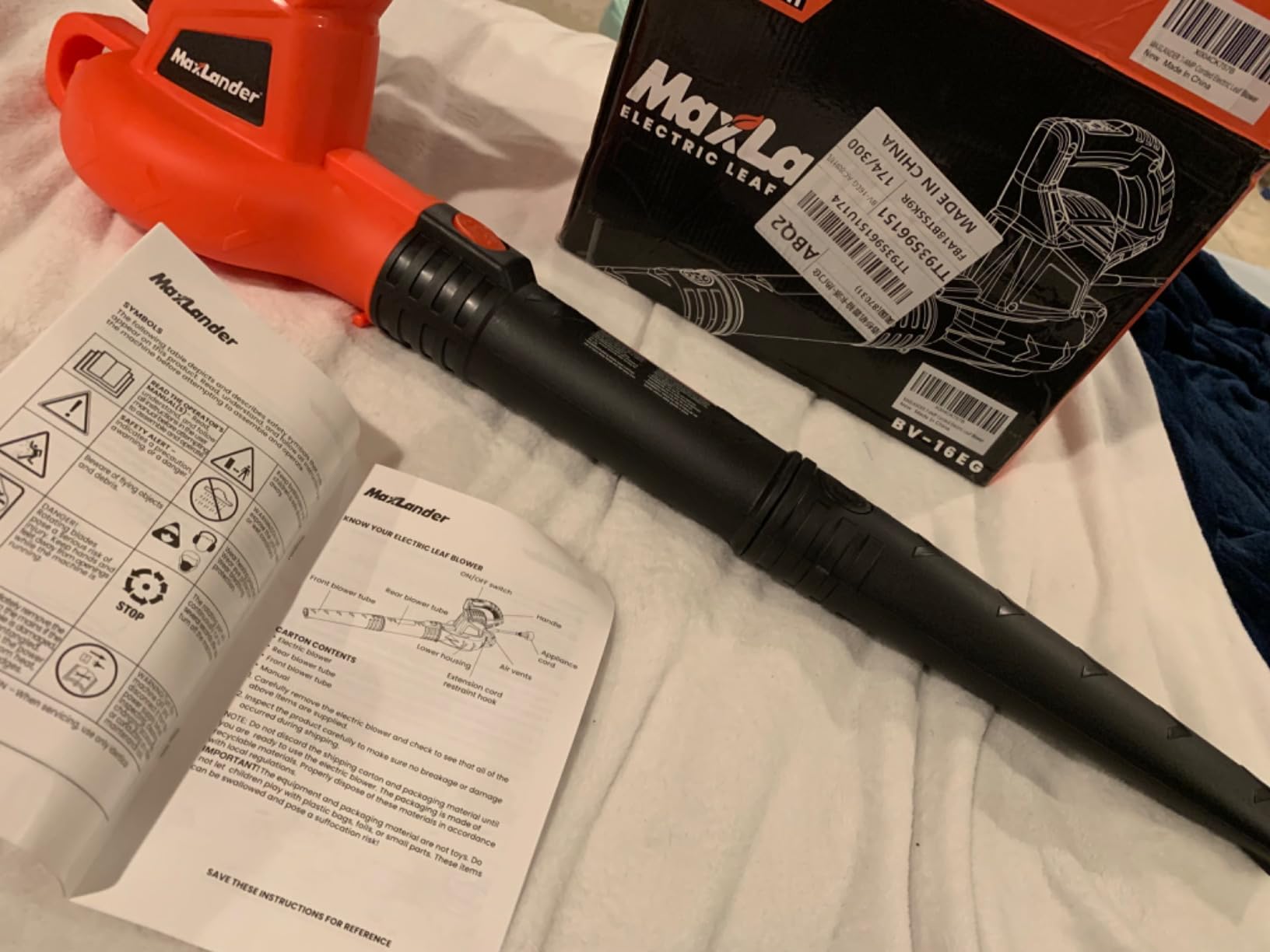MAXLANDER 40V Cordless Leaf Blower Vacuum Mulcher 3-in-1, Brushless 170MPH 360CFM, 2x4.0Ah Battery & Charger Included customer photo 1