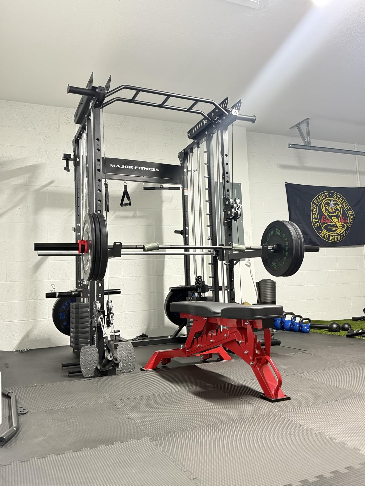Drone MAX V Smith Machine with Weight Stack All-in-One Home Gym System with Cable Crossover LAT Pull Down Squat Rack customer photo 1