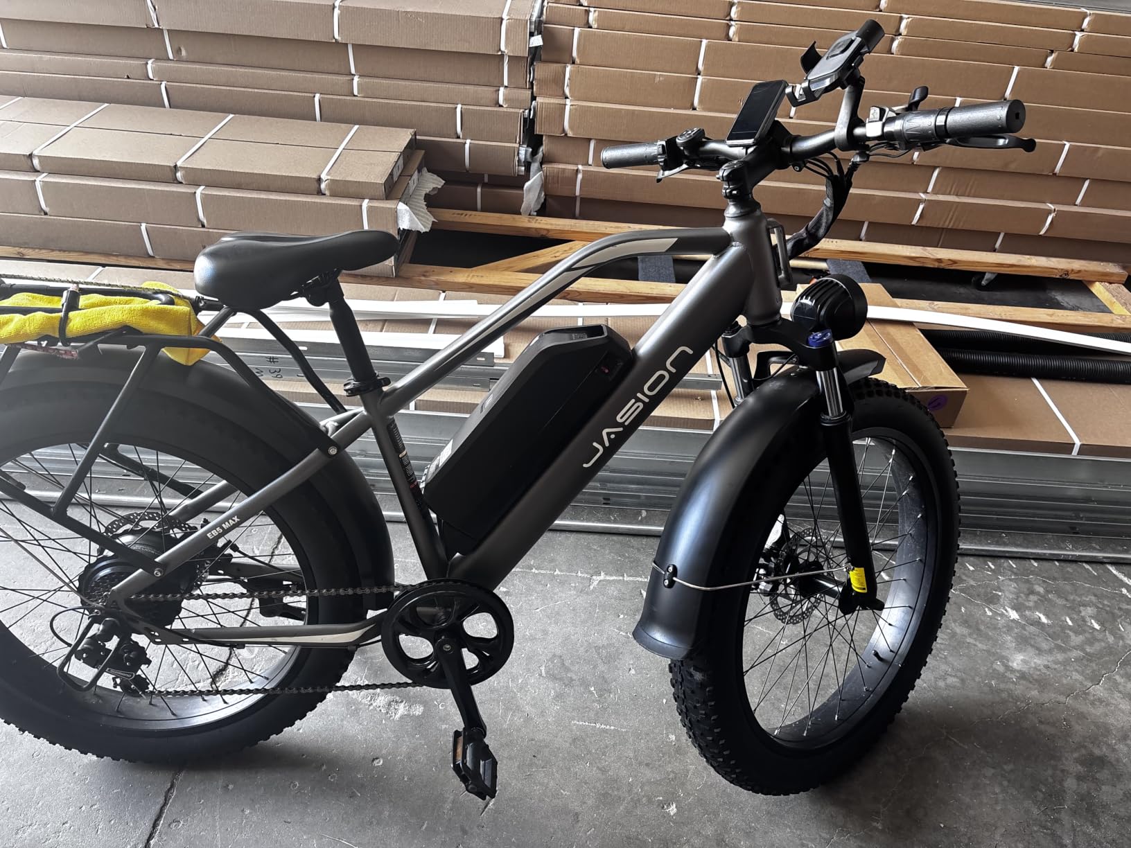 Jasion EB5 MAX Electric Bike for Adults with 2000W Peak Motor, 48V 15Ah (720Wh) Battery Electric Mountain Bike, 26'' x 4'' Fat Tire Ebike, 28+MPH Speed, Cruise Control, with Fenders, Rear Rack customer photo 1