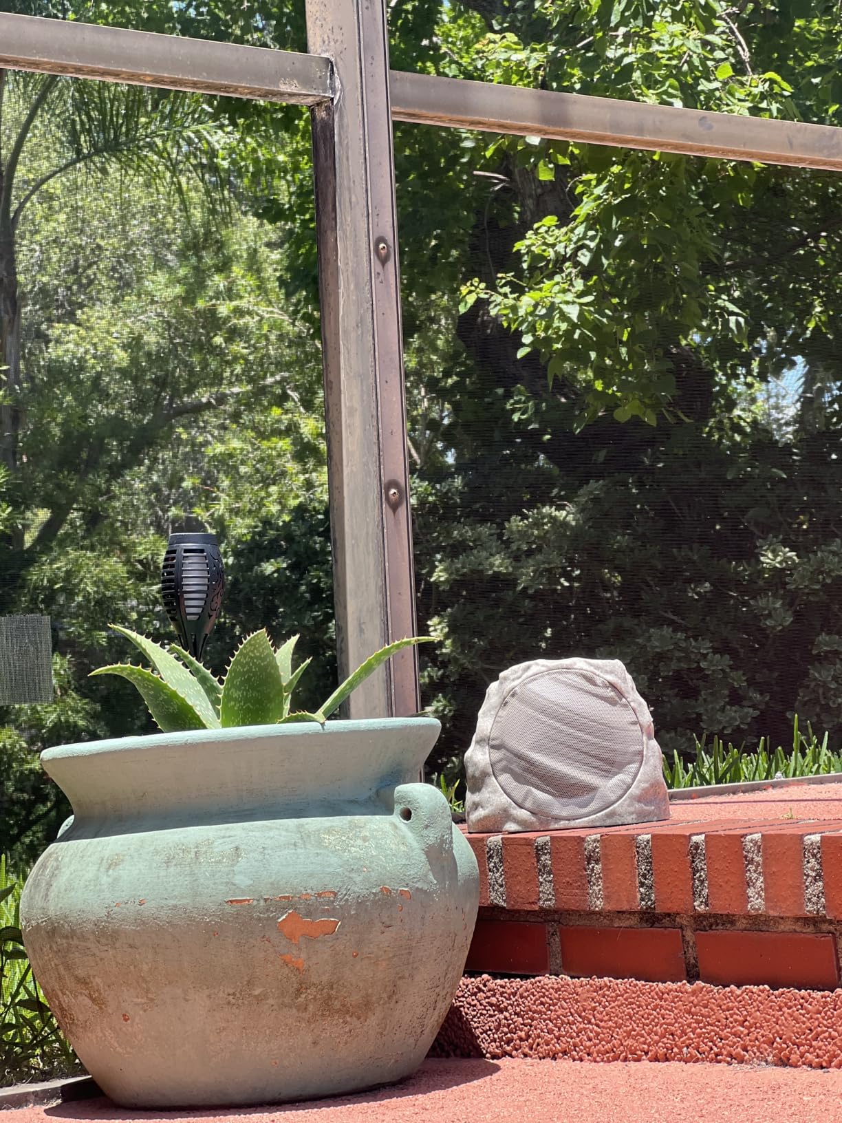 Outdoor Speakers With Lights Show Bluetooth Speakers Waterproof Patio TWS Connection Wireless Solar Powered and Rechargeable Rock Speakers for Patio Pool 2Packs(Stone) customer photo 1