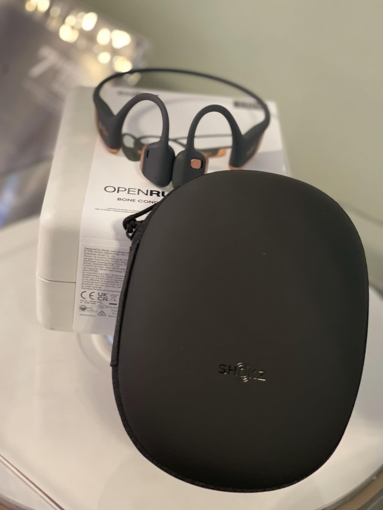 SHOKZ OpenRun Pro 2 Mini Bone Conduction Headphone, Rose Gold, Free Gym Bag | Bundle with Gym Bag; Amazon Exclusive; DualPitch premium sound; Smart Mic; IP55; 12H battery; Running/cycling/hiking customer photo 2
