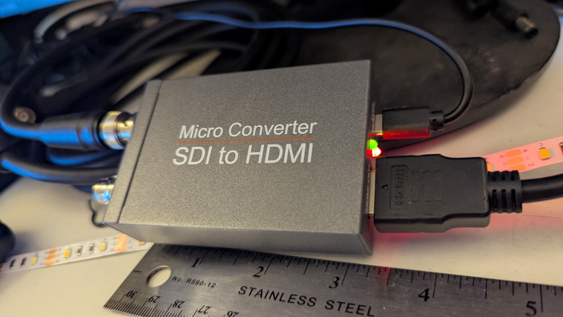 SDI to HDMI Converter with SDI Loop Out Includes 4ft HDMI Cable | 3G-SDI/HD-SDI /SD-SDI to HDMI Adapter Video Audio Converter, Auto Format Detection for Camera, Monitor customer photo 1