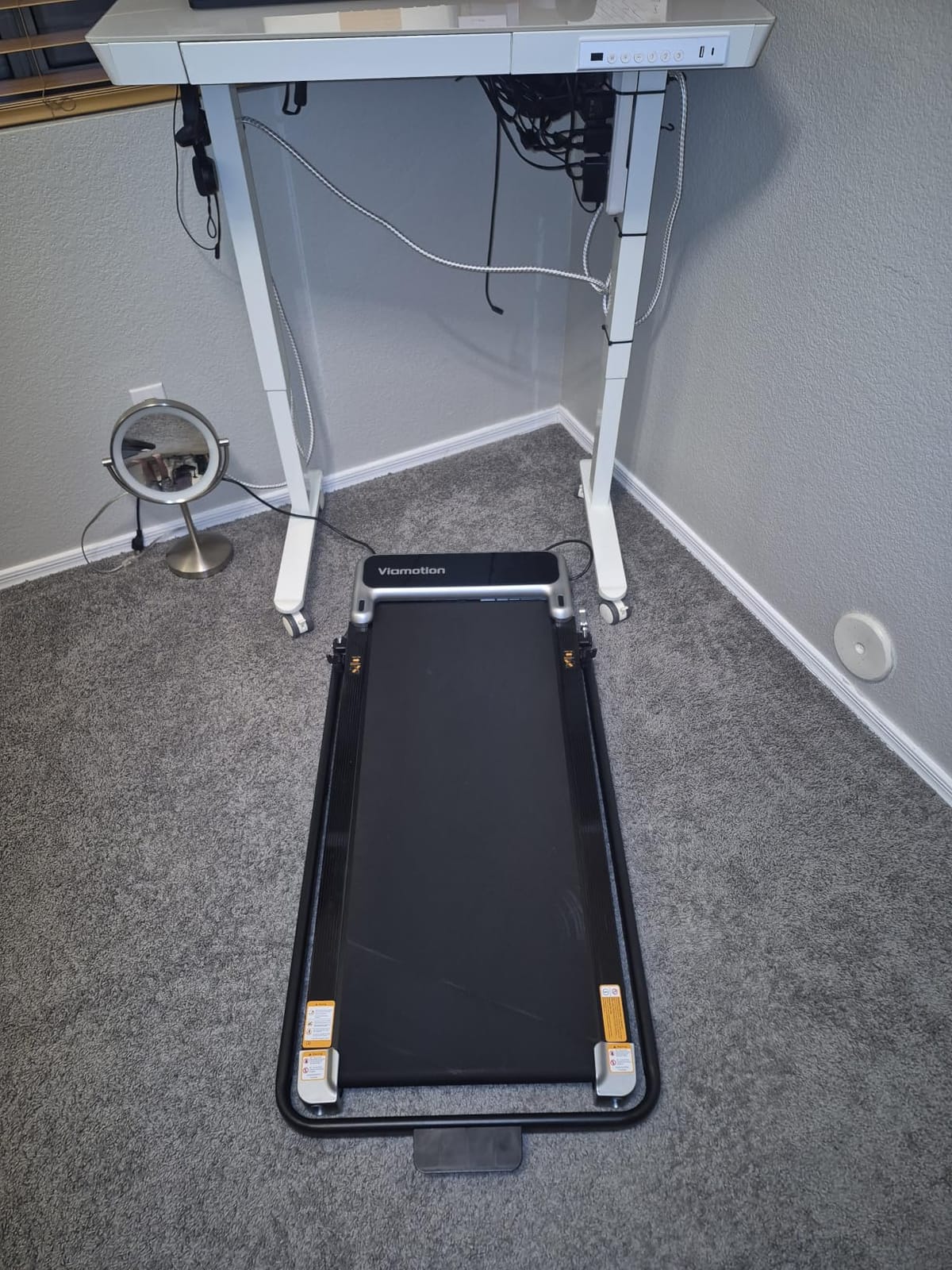 Walking Pad Treadmill for Home, Walking Pad with Incline and Handle Bar | Sturdy Foldable Handles Walking Pad with LED Display, Portable Quiet Under Desk Treadmills for small space at home office customer photo 1