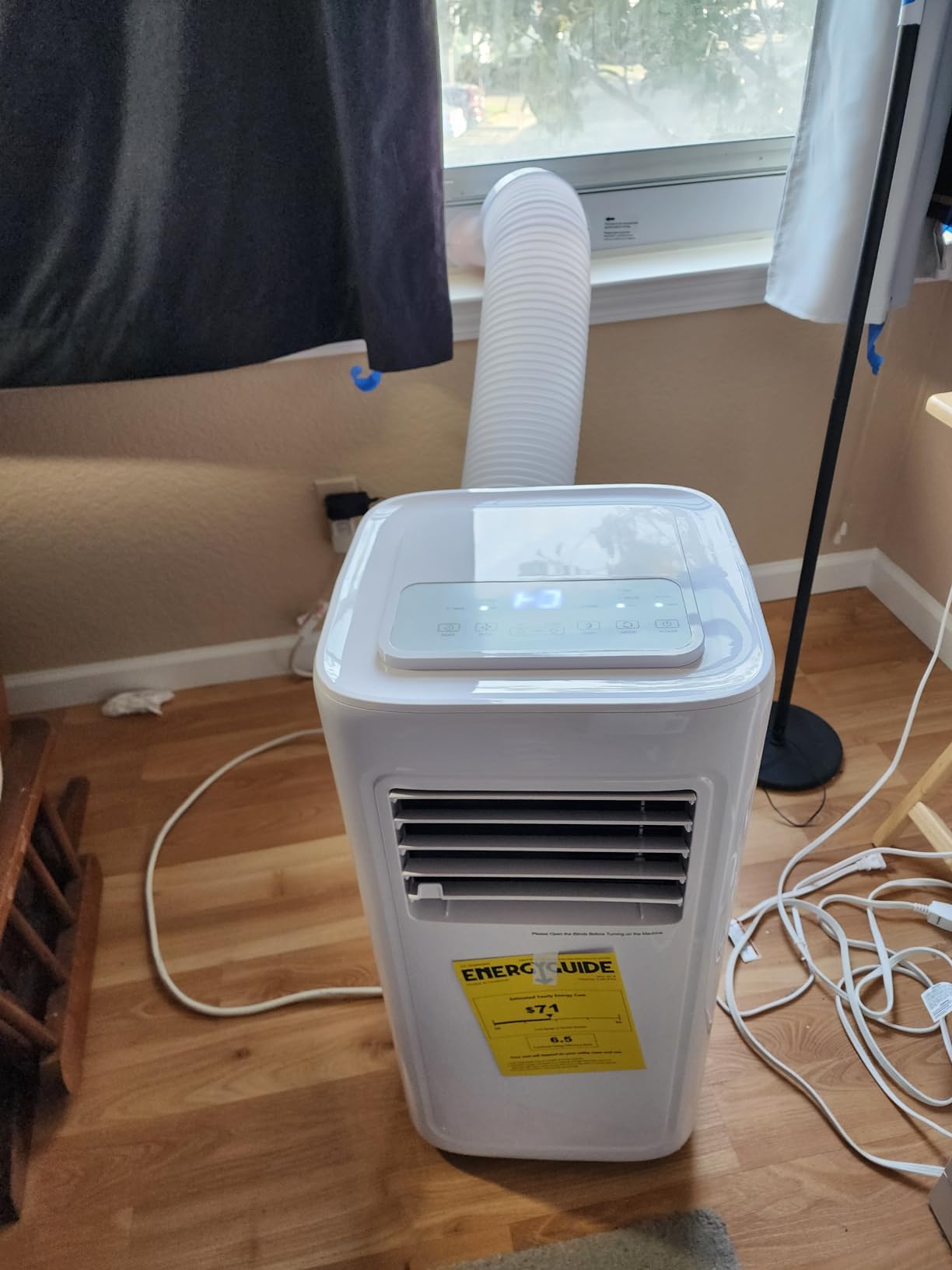 EUHOMY Portable Air Conditioners, 8,000 BTU AC for Rooms Up to 350 Sq. Ft. | 350 CFM, 4 Modes (Cool, Dry, Fan, Sleep), Remote & Panel Control, Easy Installation, 20-50 in. Window Kit, 50dB, 24h Timer customer photo 2