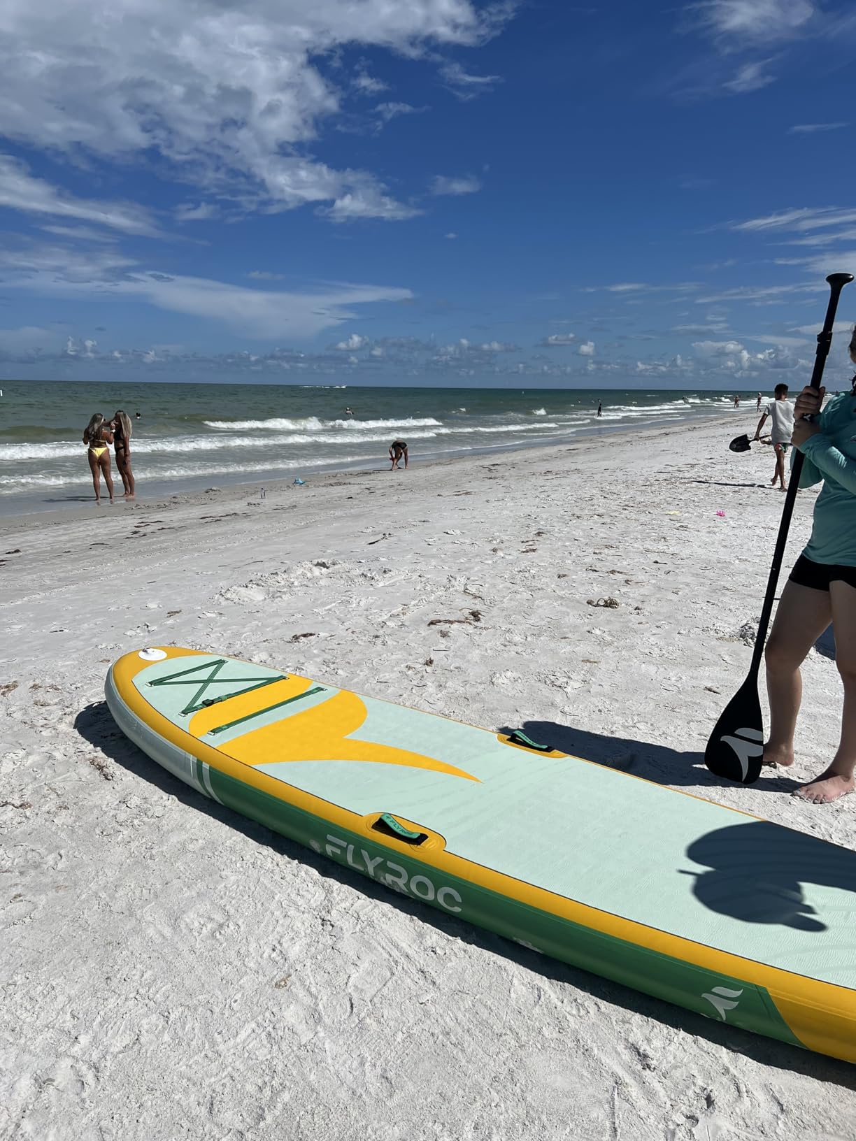 11'6/11'x35 Extra Wide Inflatable Paddle Board, 450/430lb Capacity Stand Up Paddle Board for Adults (x3), Stable Inflatable SUP, All Skill Levels, 3/5 Handles, 100L Backpack, 3PCS Paddle, 5L Dry Bag customer photo 1