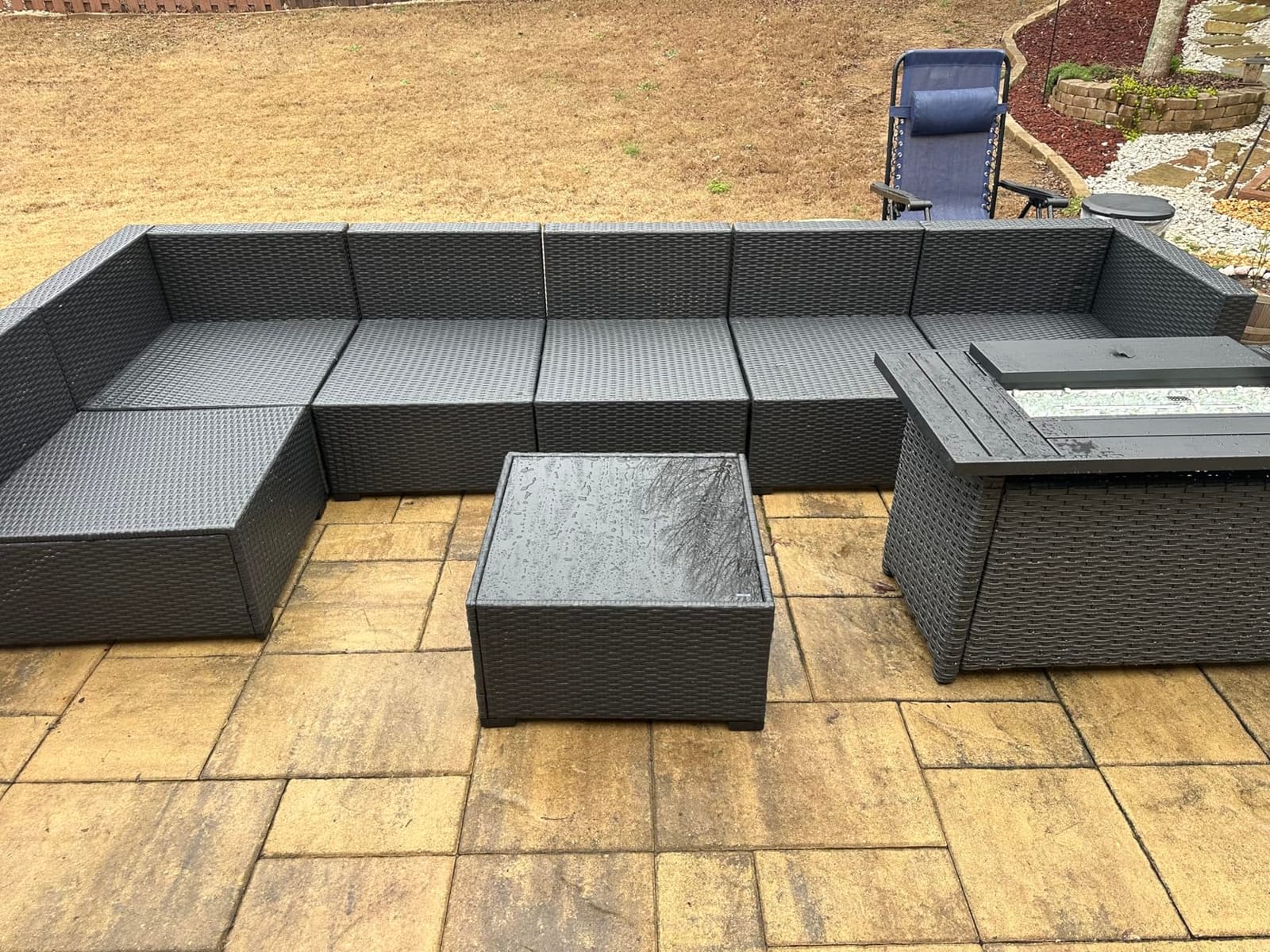 Aoxun 8 Piece Patio Furniture Set with 44