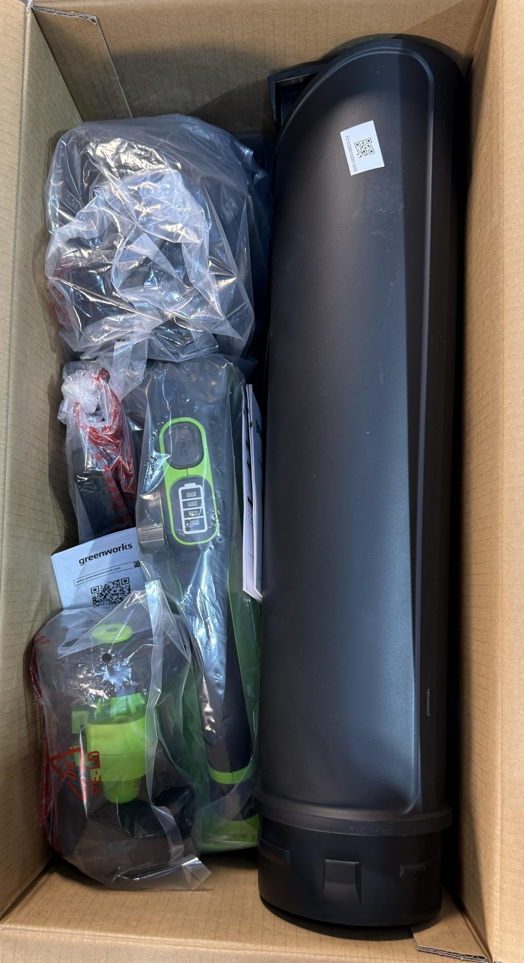 Greenworks 48V (24V x 2) 3-in-1 Brushless Blower Vacuum Mulcher (520 CFM / 240 MPH), Powerful for Yard, Lawn, Patio and Driveway Cleanup, Includes (2) 6.0Ah Batteries and 100W Fast Charger customer photo 1