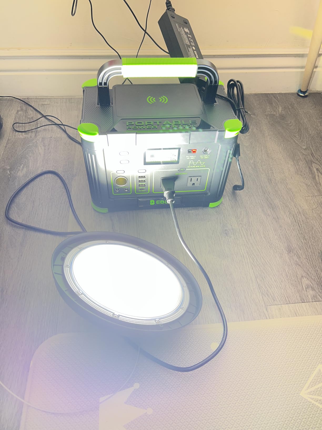EBL Portable Power Station 1000W Solar Generator 999Wh Fast Charging Backup Battery with 10W Wireless Charging & Multiple Ports for Camping, Home Backup, RV & Off-Grid customer photo 1
