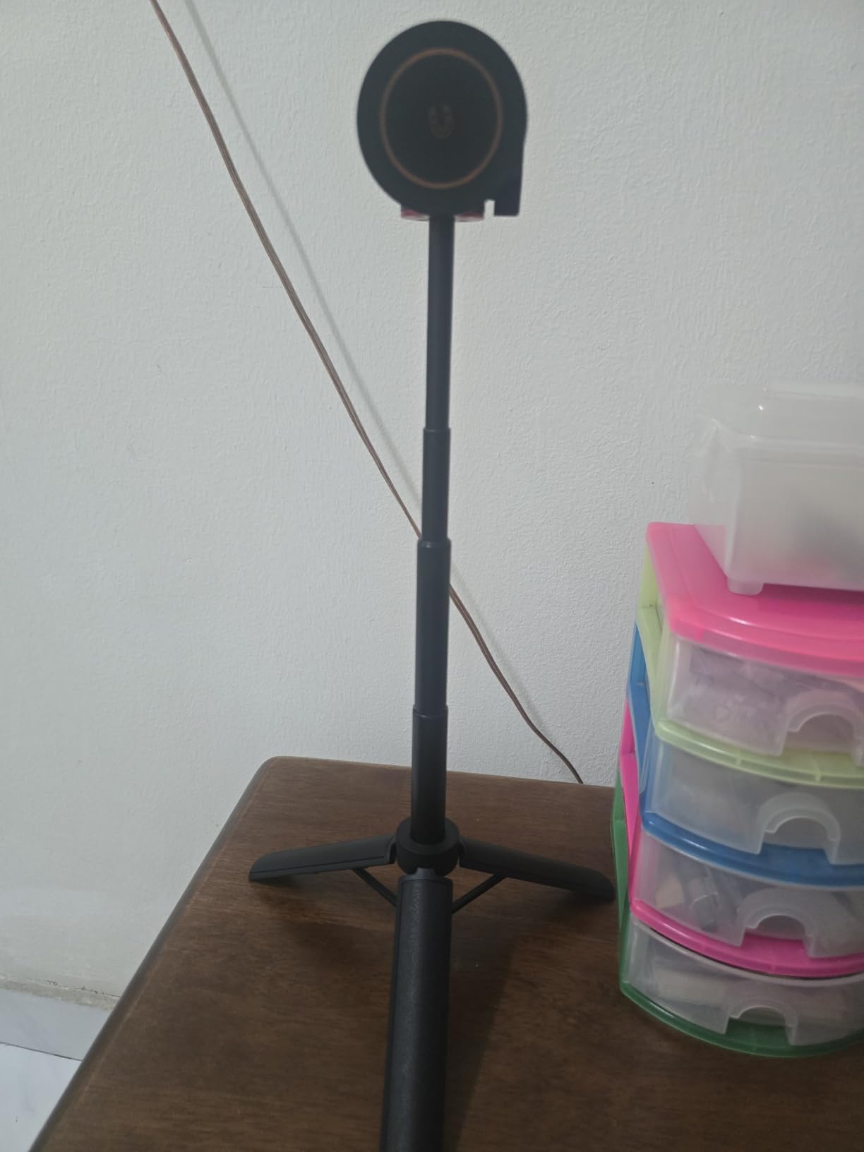 Portable Travel Monitor Stand, Height Adjustable Magnetic Metal Tripod Mount for 15.6