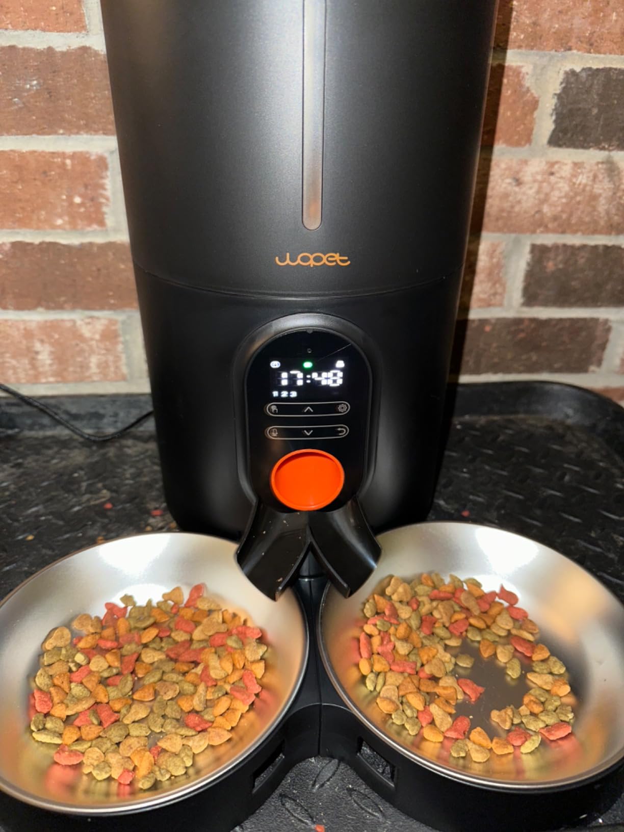 WOPET Automatic Cat Feeder with Camera for Two Cats, 6L Smart Pet Feeder with 1080P HD Video & Night Vision, 5G/2.4G WiFi Cat Dog Feeder, 2-Way Audio, SD Card Storage, Up to 10 Meals per Day customer photo 1