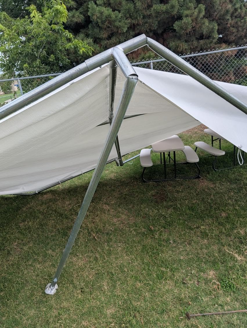 Aoxun 10x20 ft Carport Heavy Duty Car Canopy for Cars, Boats, Trucks, Outdoor Carport Shelter Portable Garage with Reinforced Frame and Stakes, White customer photo 2