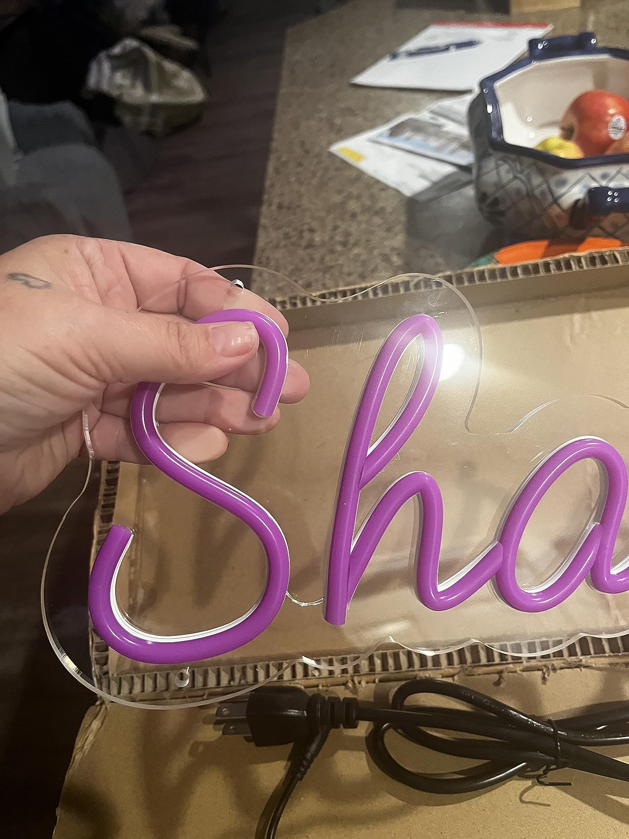 Custom Business Neon Sign, Personalized LED Neon Light for Commercial Use, UV Printed Logo Sign Customizable, Light Up Name Sign for Salon Bar Coffee Shop Clubs (Any Words/Logos) customer photo 2