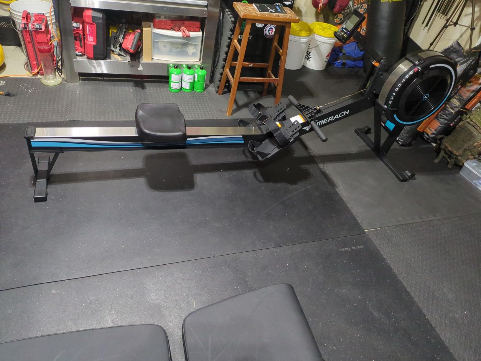 Merach R50 Pro & R60N Rowing Machine Indoor, Backlit Professional Monitor | Ergonomic Seat, 53