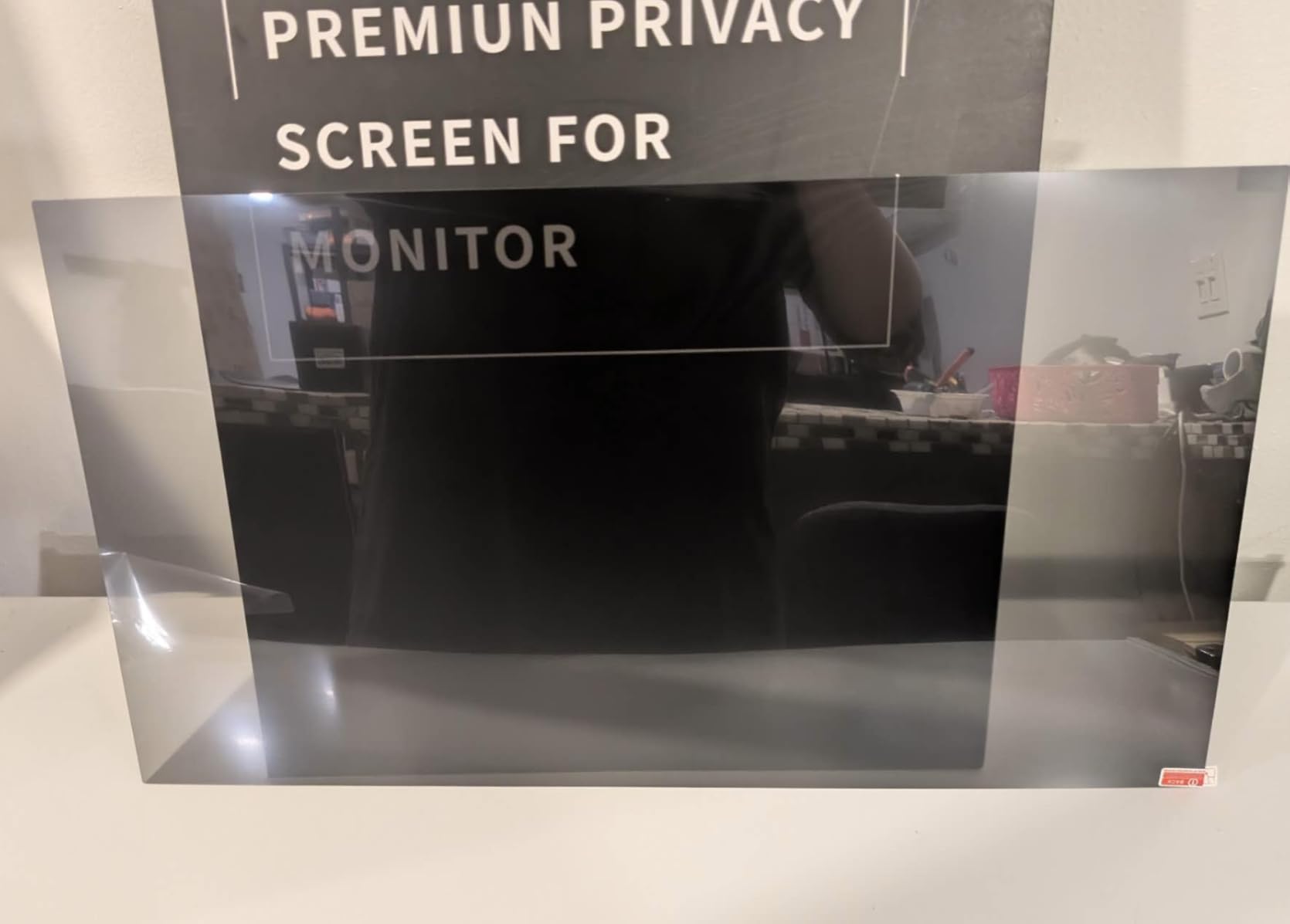 [2-Pack] 24 Inch Computer Privacy Screen 16:9 Aspect Ratio Widescreen Monitor, Eye Protection Anti Blue Light Glare Computer Monitor Privacy Filter, 24inch Removable Black Blackout Anti Spy Desktop Security Privacy Filter customer photo 1