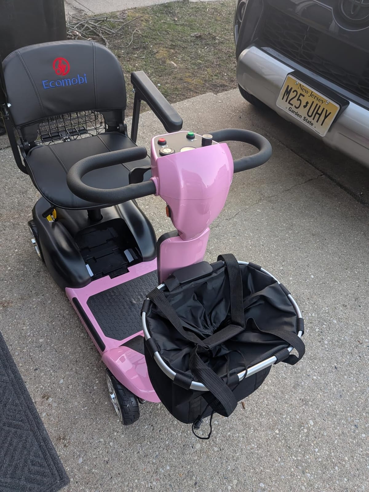20 Miles 4 Wheels Mobility Scooter for Seniors/Adults Up to 300LBS,350W Electric Wheelchair Detachable Lithium Battery,Dual Baskets,Rotating Seat,with Taillight, USB Charging, Purple customer photo 1