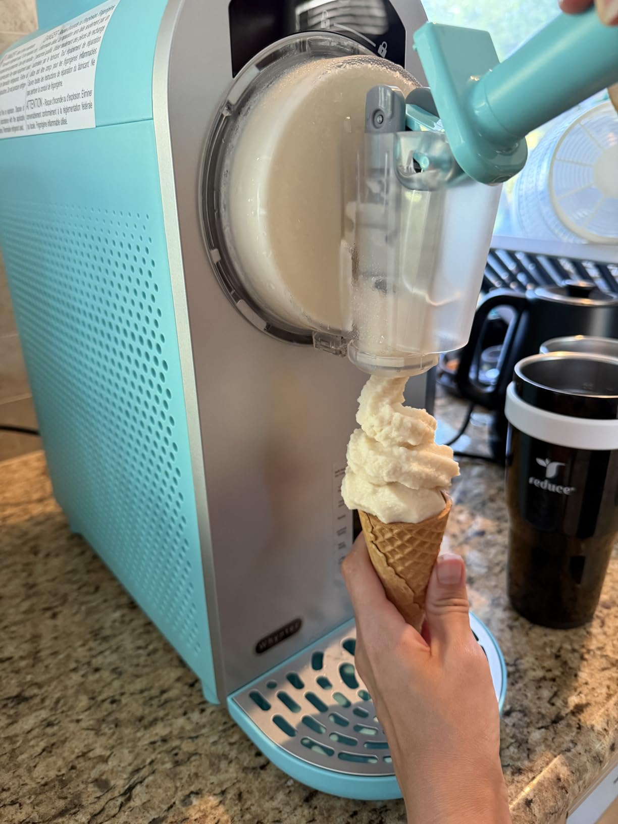 Whynter 7-in-1 Soft Serve Ice Cream Slushy Machine, 1.6 Qt, Compressor | Built In Compressor, No Pre Freezing Needed, LCD Display and Timer, Fresh Homemade Frozen Treats, Trusted Whynter Quality customer photo 2