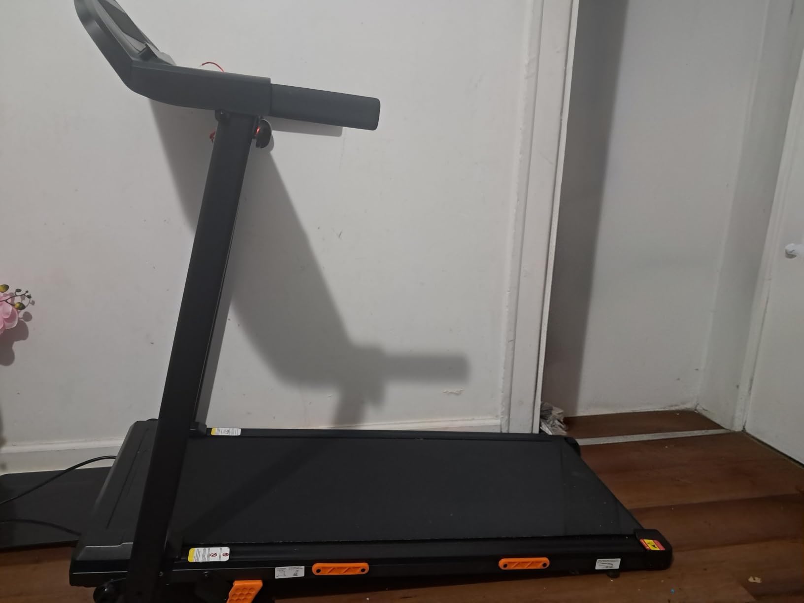 CURSOR FITNESS 16% Incline Treadmills for Home Small with 3 LED Displays, 3.0HP Foldable Walking Pad Treadmill Up to 400LBS Capacity, Portable Treadmill 0.6-7.0MPH customer photo 2