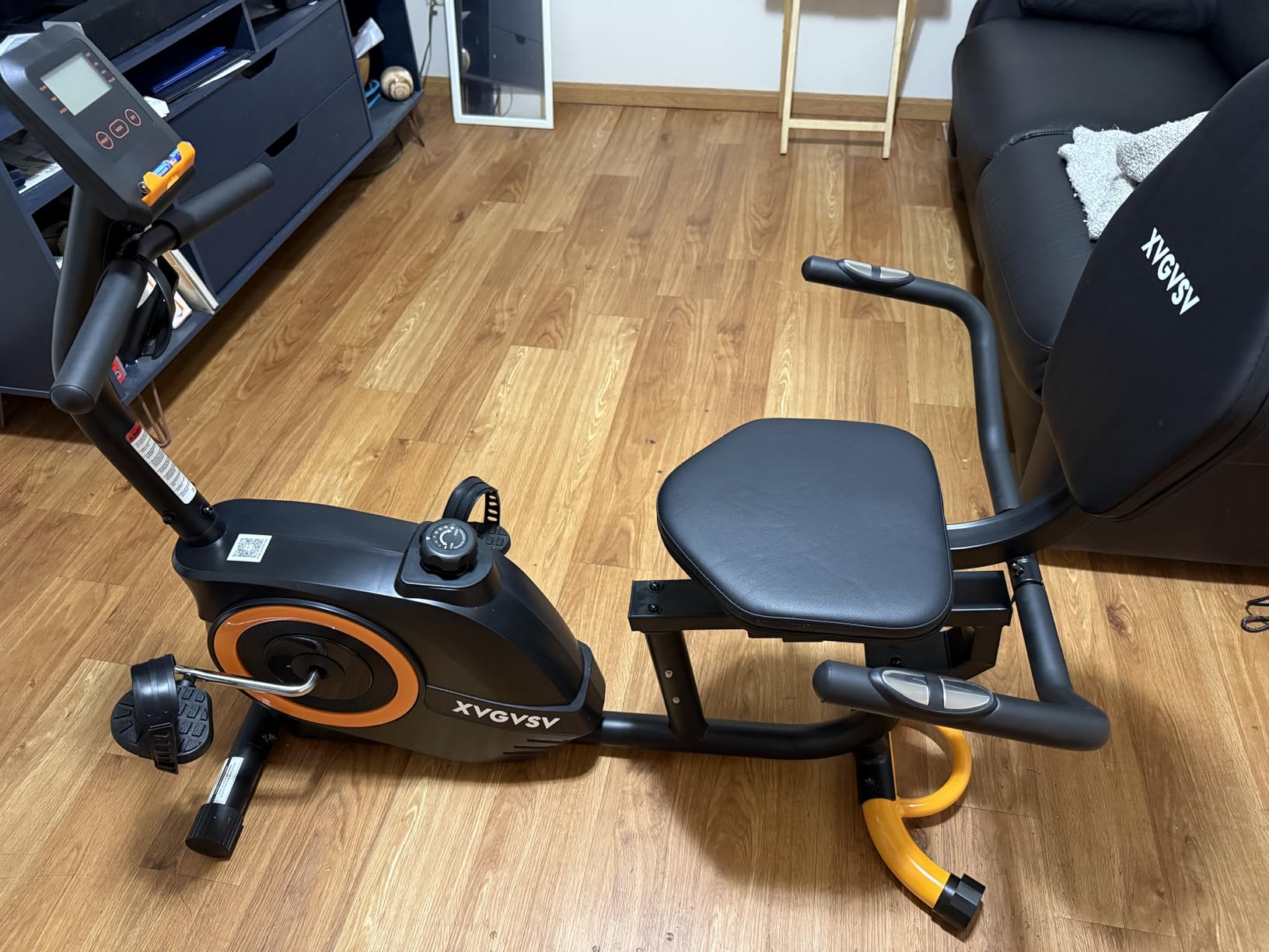 Recumbent Exercise Bike for Home, Recumbent Stationary Bikes for Seniors | Quiet Recumbent Bikes for Seniors & Adults, 16-Level Resistance, Adjustable Seat, Supports 400LB, Pulse Sensors & LCD Display customer photo 2