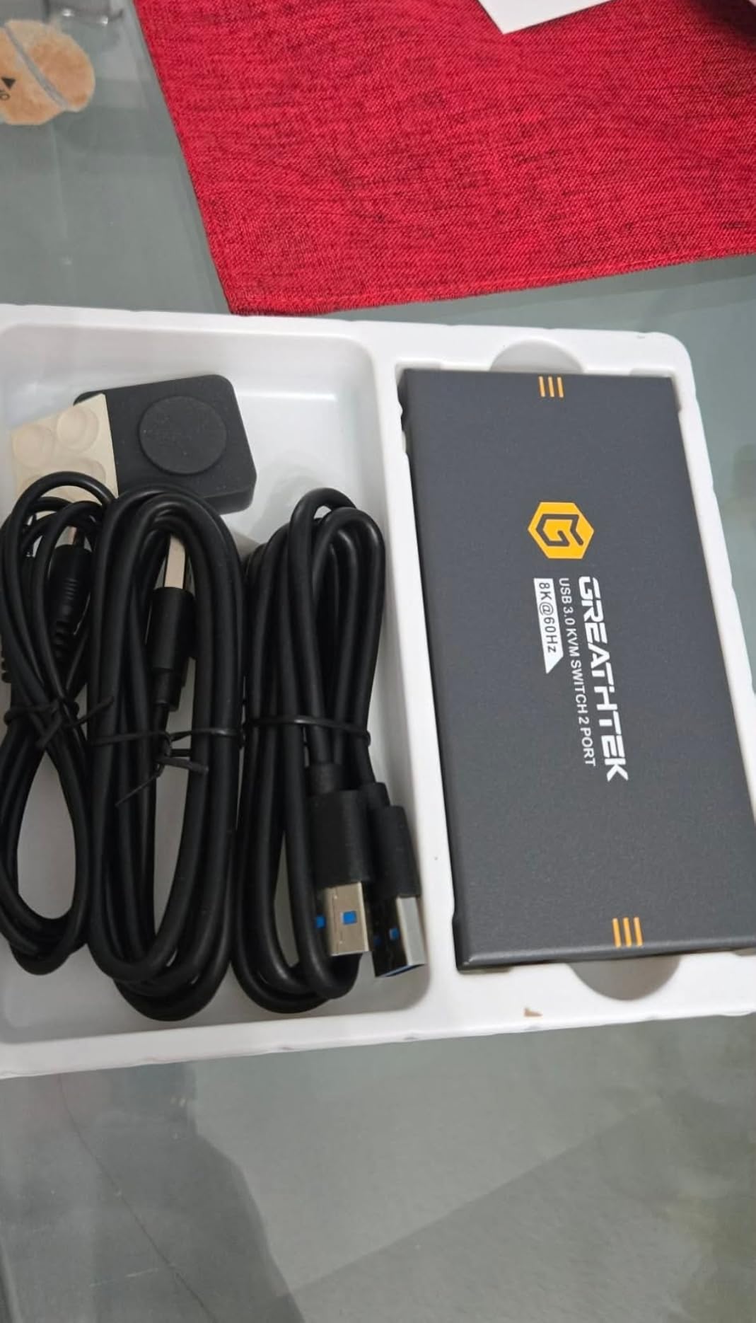 Heravo USB 3.0 HDMI KVM Switch 2 Monitors 2 Computers, 4K@60Hz Dual Monitor | KVM Switch for Home Office, Remote Work & IT Setup, Share Keyboard Mouse Printer with EDID, 4 USB Ports - S7232H2 customer photo 2