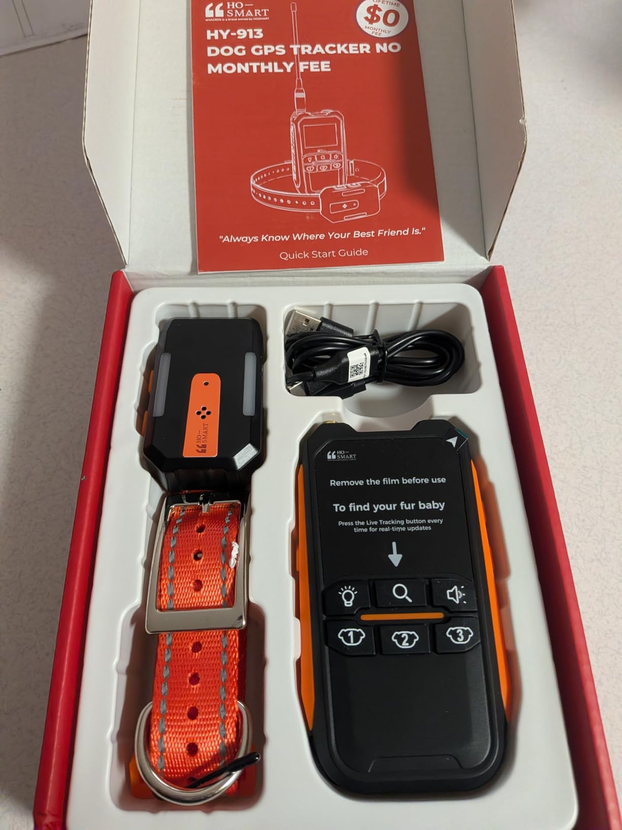 Dog GPS Tracker No Subscription, Off-Grid, Up to 3 Mile Long Range | For Medium & Large Dogs. 3-Level Virtual Fence, 5-Day Battery, IP67 Waterproof, Arrow+Distance Guidance, Light & Sound customer photo 1
