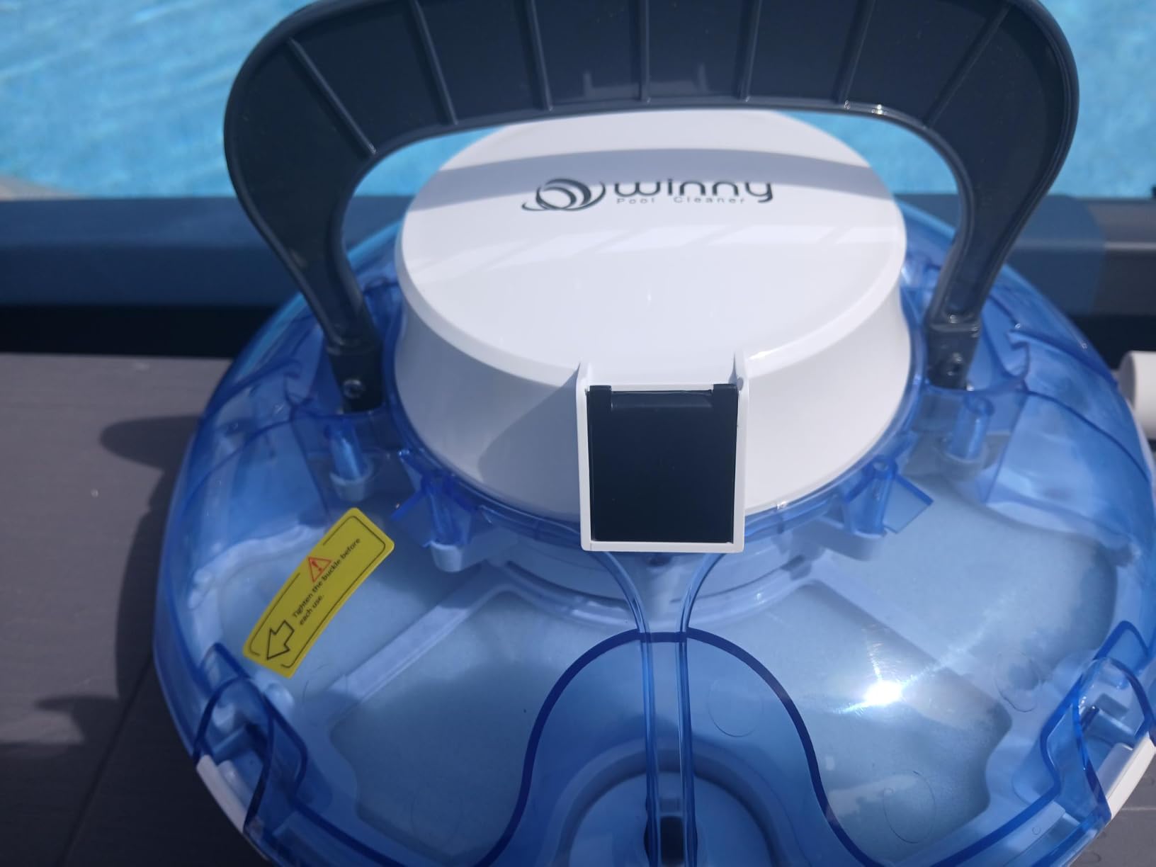 Winny Pool Cleaner Cordless Pool Vacuum Robot for Above Ground Pool | Automatic Model, Cleaning Up to 660 sq.ft, Dual-Layer Filtration, 90 Mins Runtime, Self-Parking, with Hook, Space Black customer photo 1