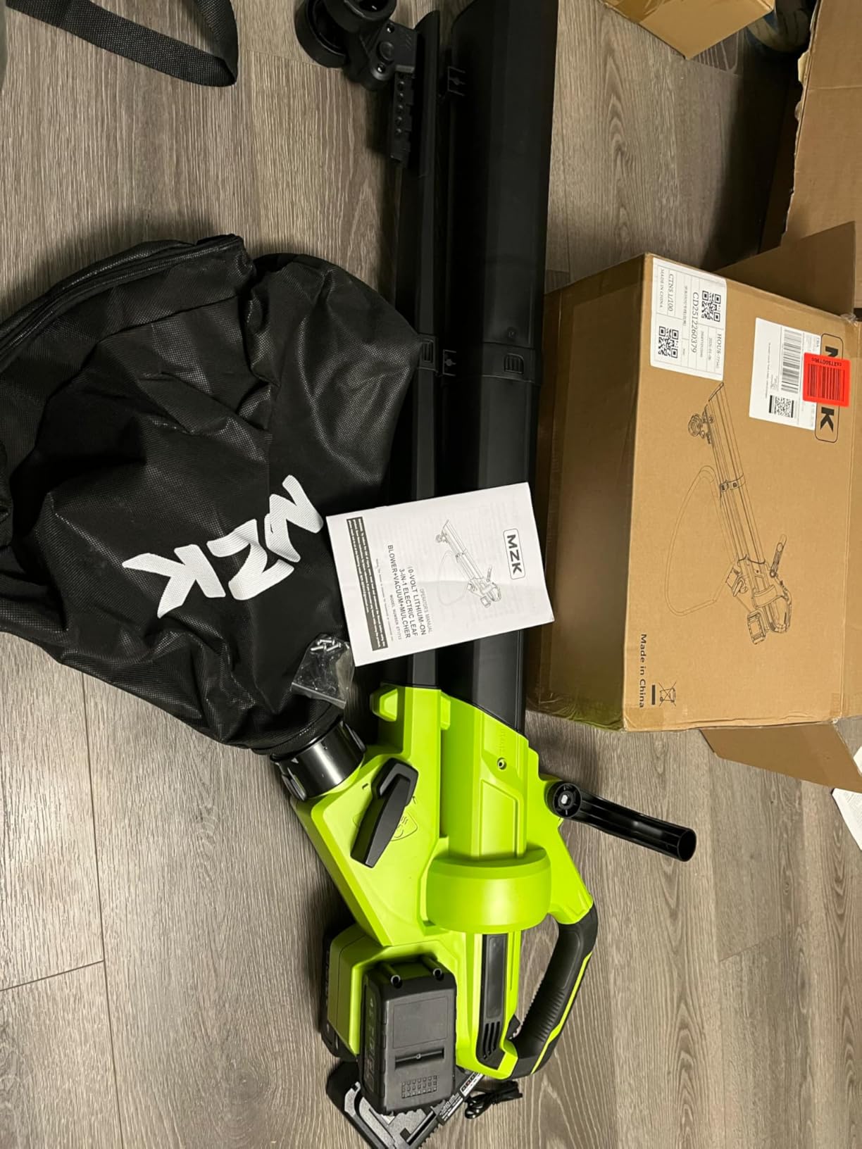 MZK 40V Leaf Vacuum Mulcher, 600 CFM Cordless Blower 3-in-1 with 40L Bag and Dual Batteries customer photo 1