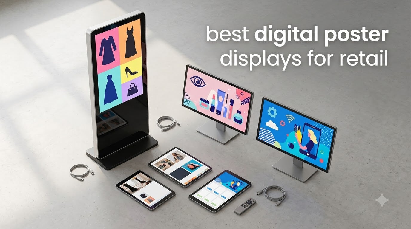 best digital poster displays for retail