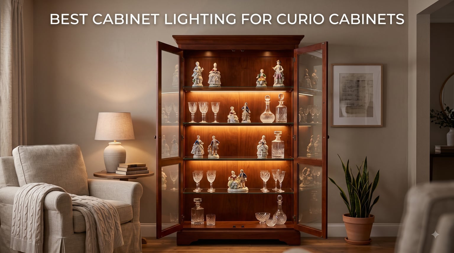best cabinet lighting for curio cabinets