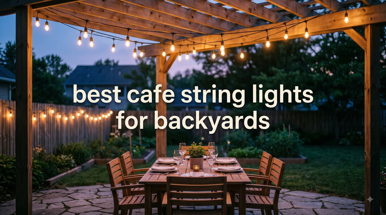 best cafe string lights for backyards