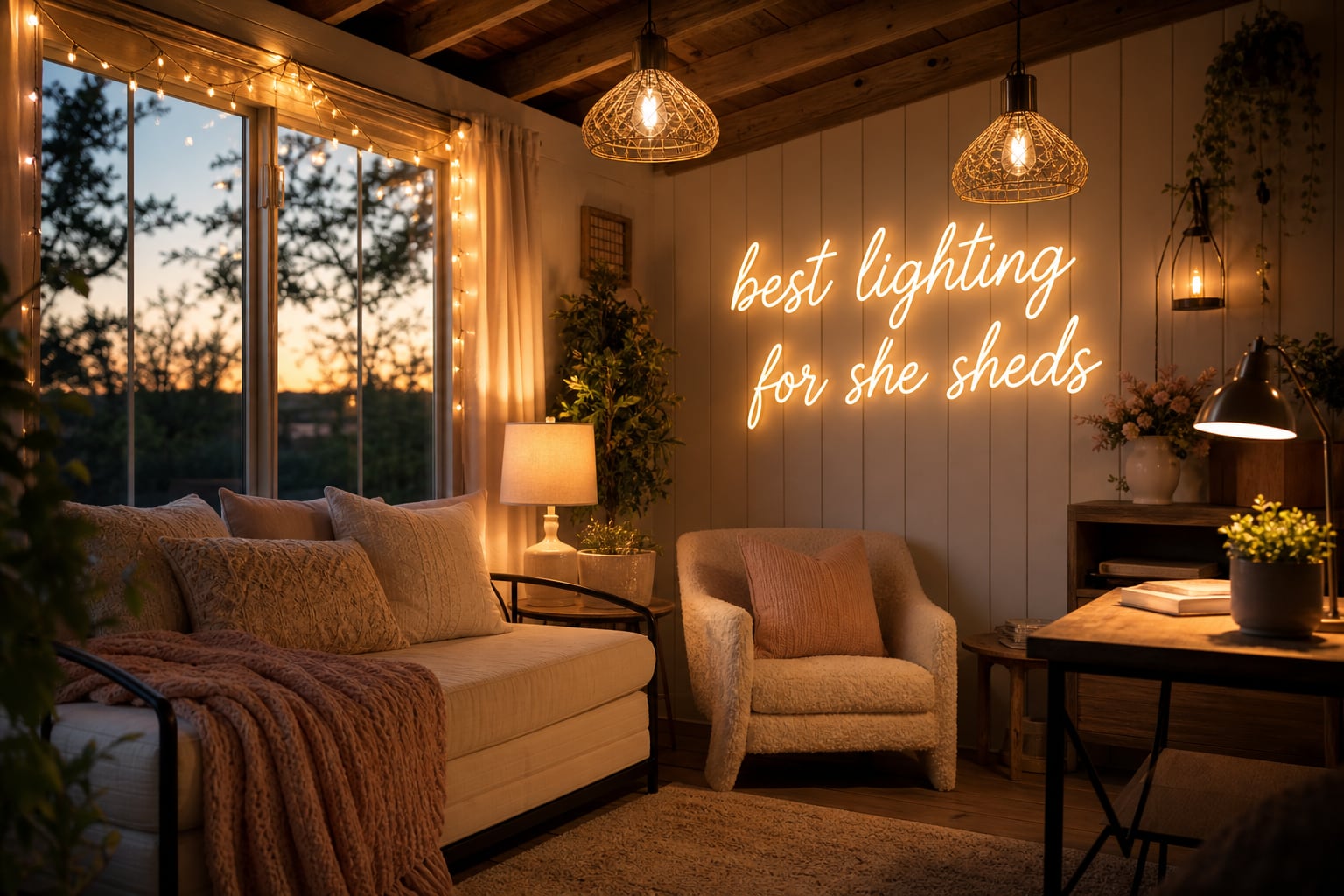 best lighting for she sheds
