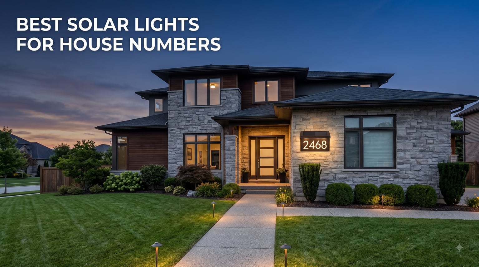 best solar lights for house numbers