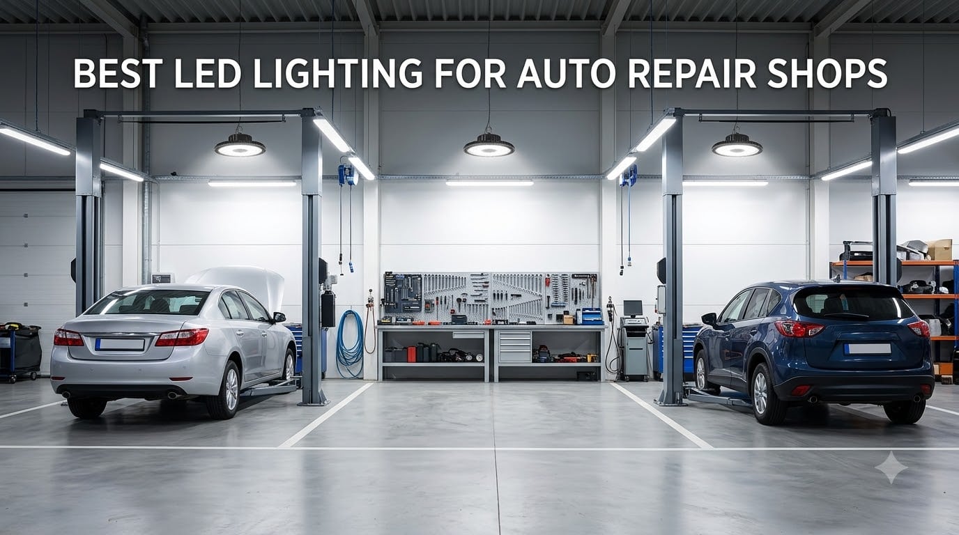 best LED lighting for auto repair shops