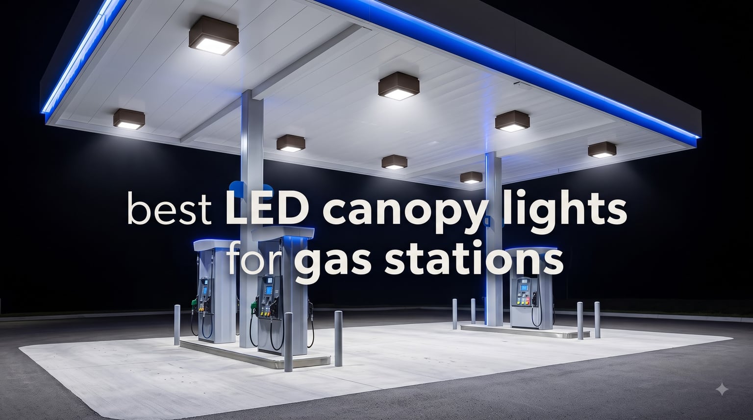 best LED canopy lights for gas stations