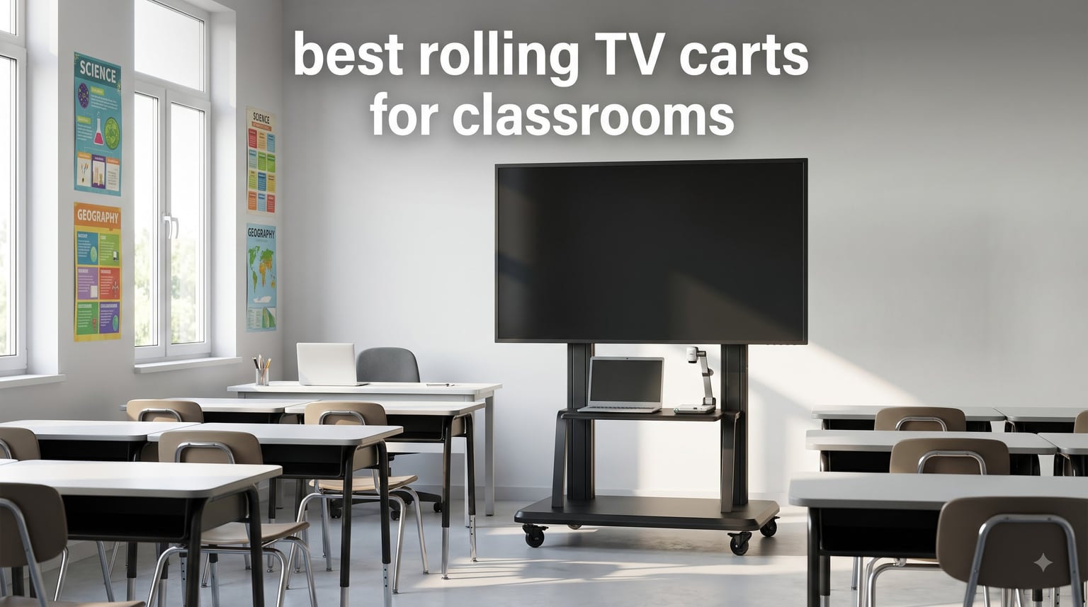 best rolling TV carts for classrooms