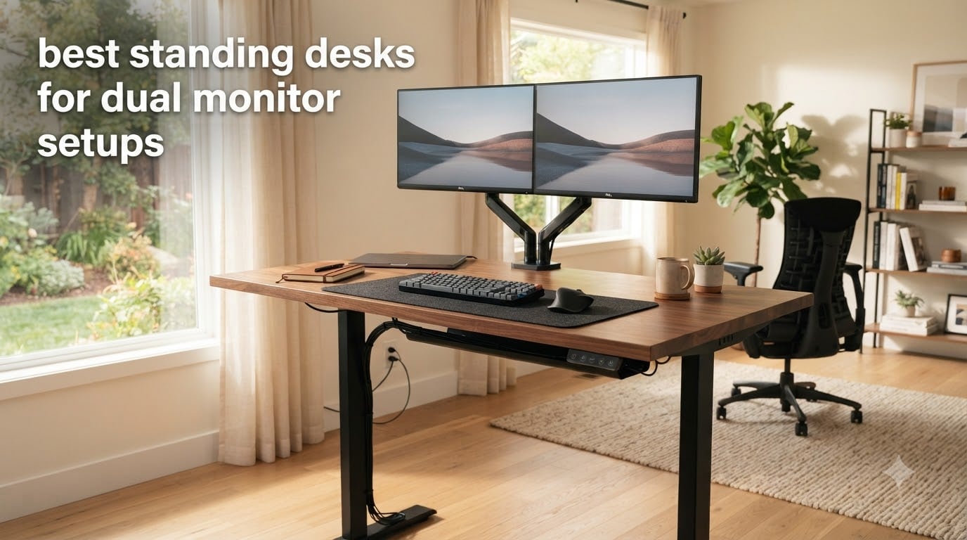 best standing desks for dual monitor setups